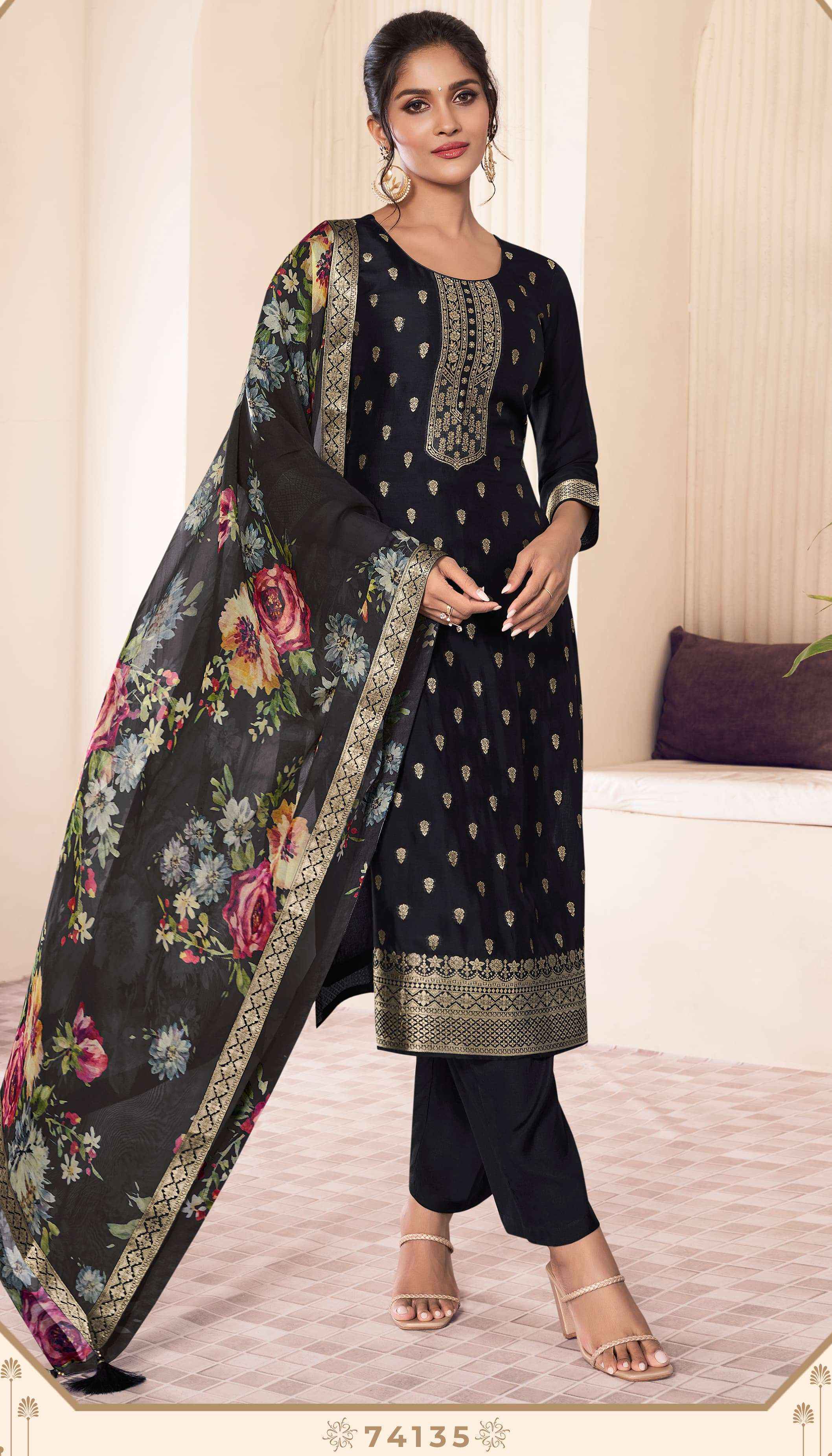 Vinay Fashion Kuleesh Noraa Vol-2 Silk Jacquard Dress Material (5 pcs Catalogue)