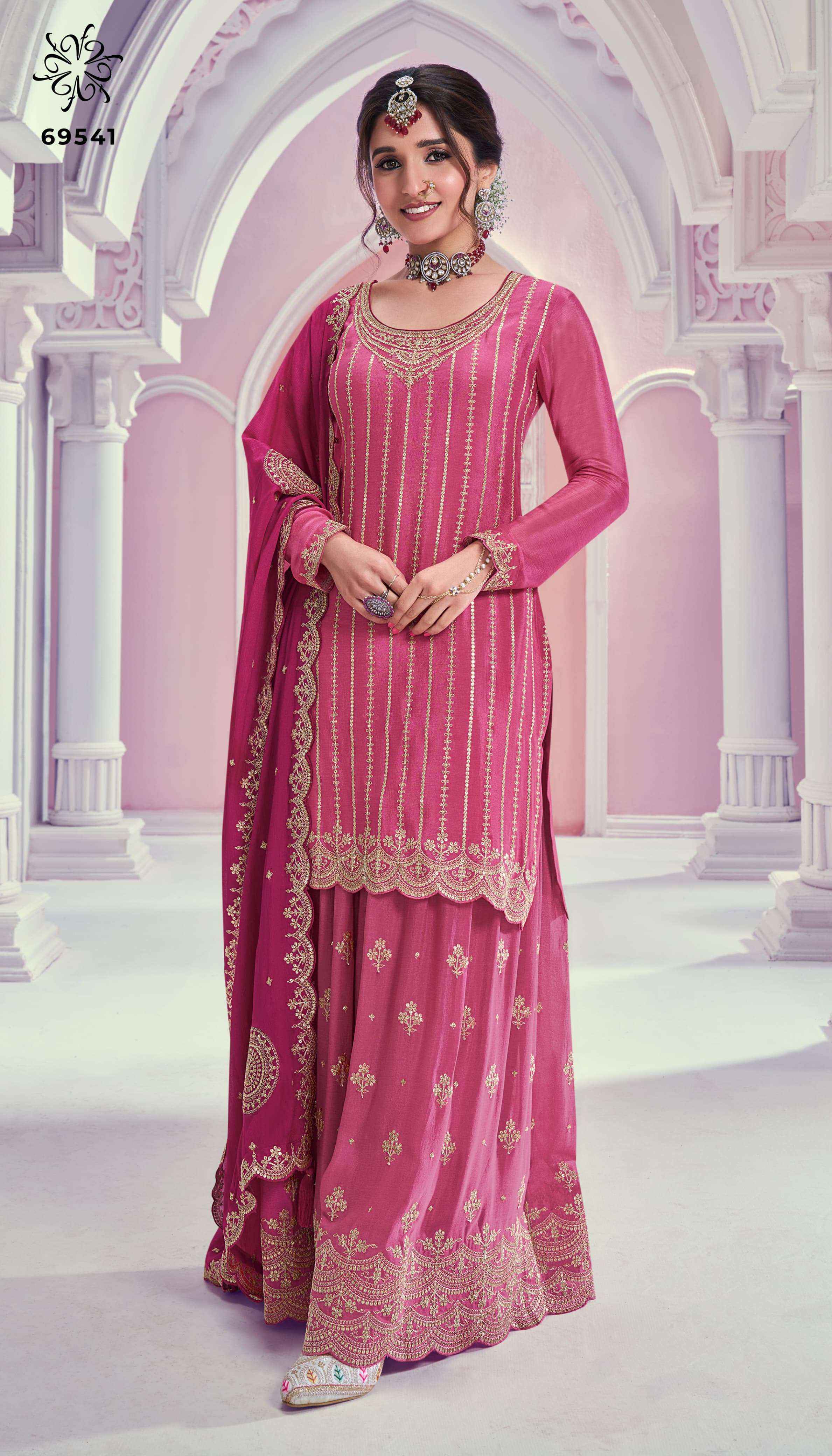 Vinay Kuleesh Rangrasiya HitList Chinon Dress Material (4 pcs Catalogue)