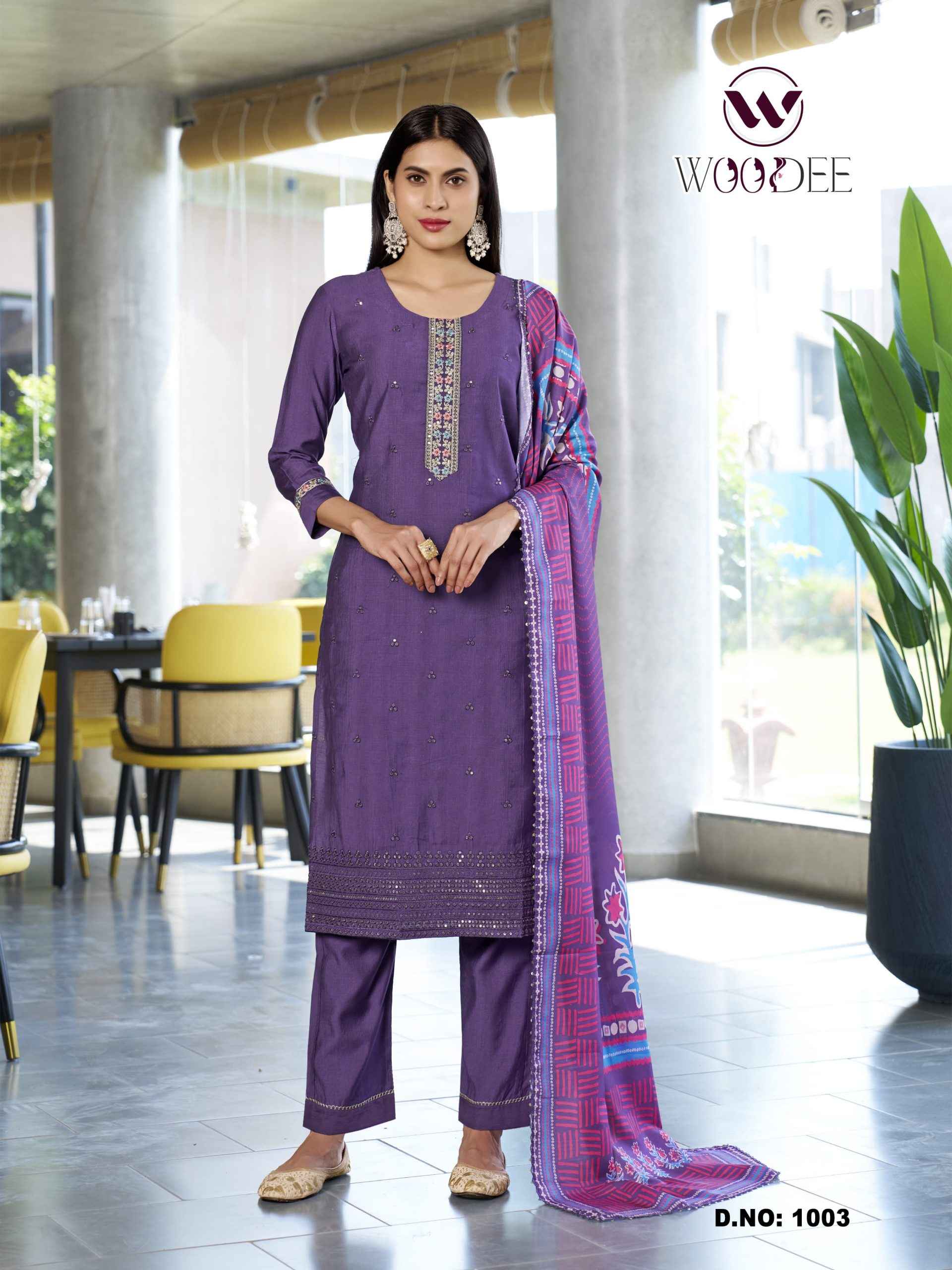 Woodee Milly Viscouse Kurti Combo 6 pcs Catalogue