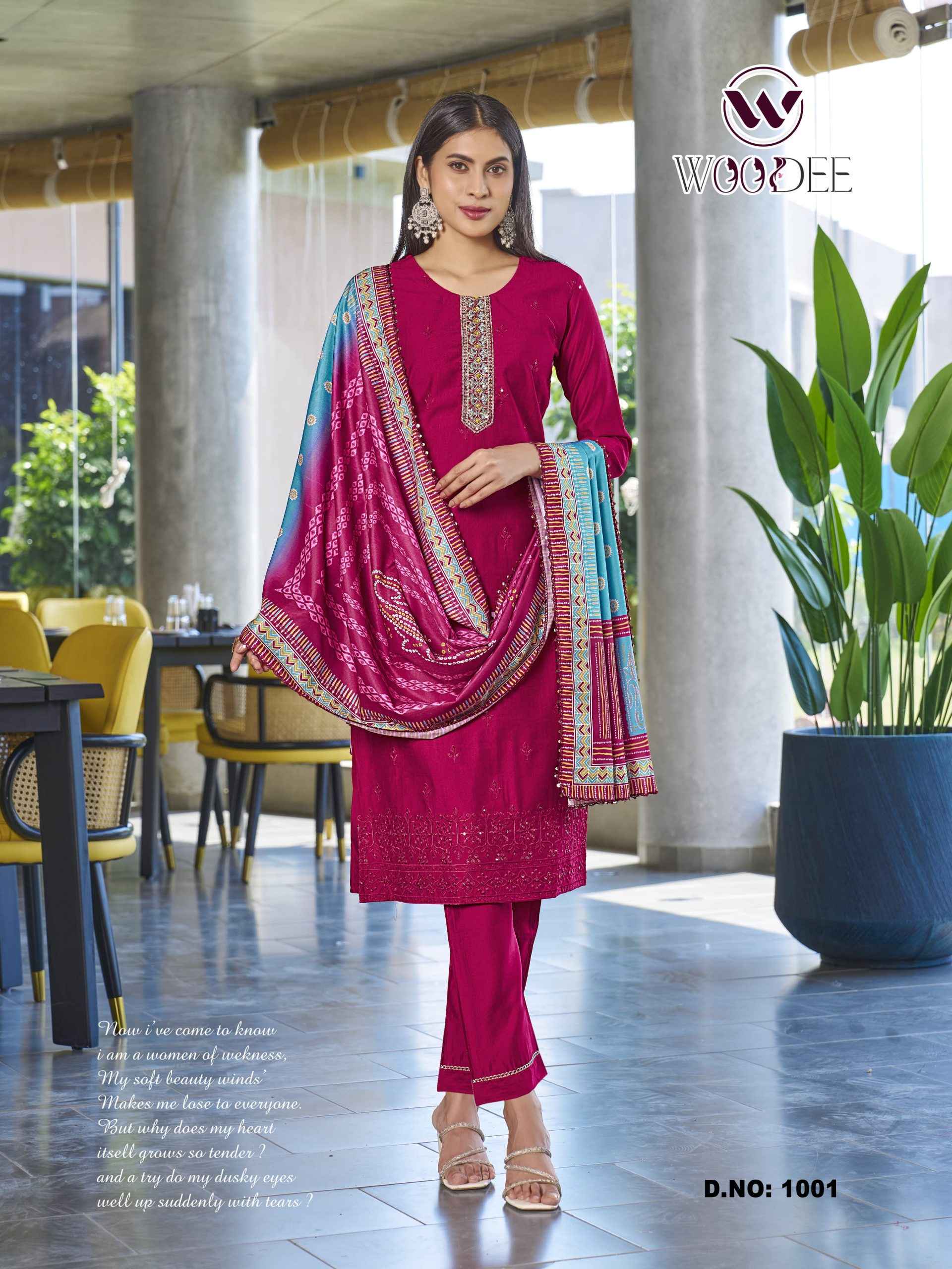 Woodee Milly Viscouse Kurti Combo 6 pcs Catalogue