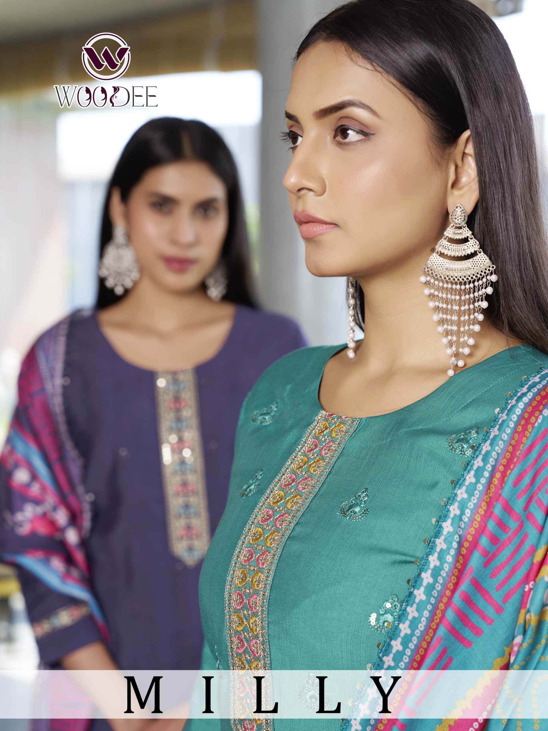 Woodee Milly Viscouse Kurti Combo 6 pcs Catalogue