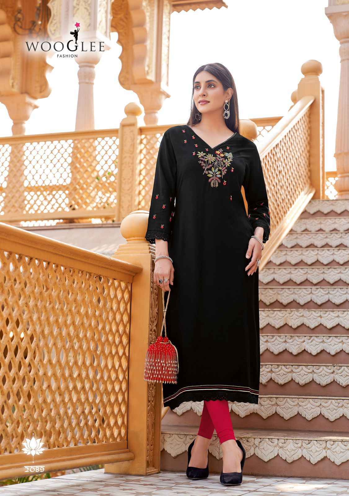 Wooglee Barbella Vol-13 Rayon Kurti (6 pcs Catalogue)