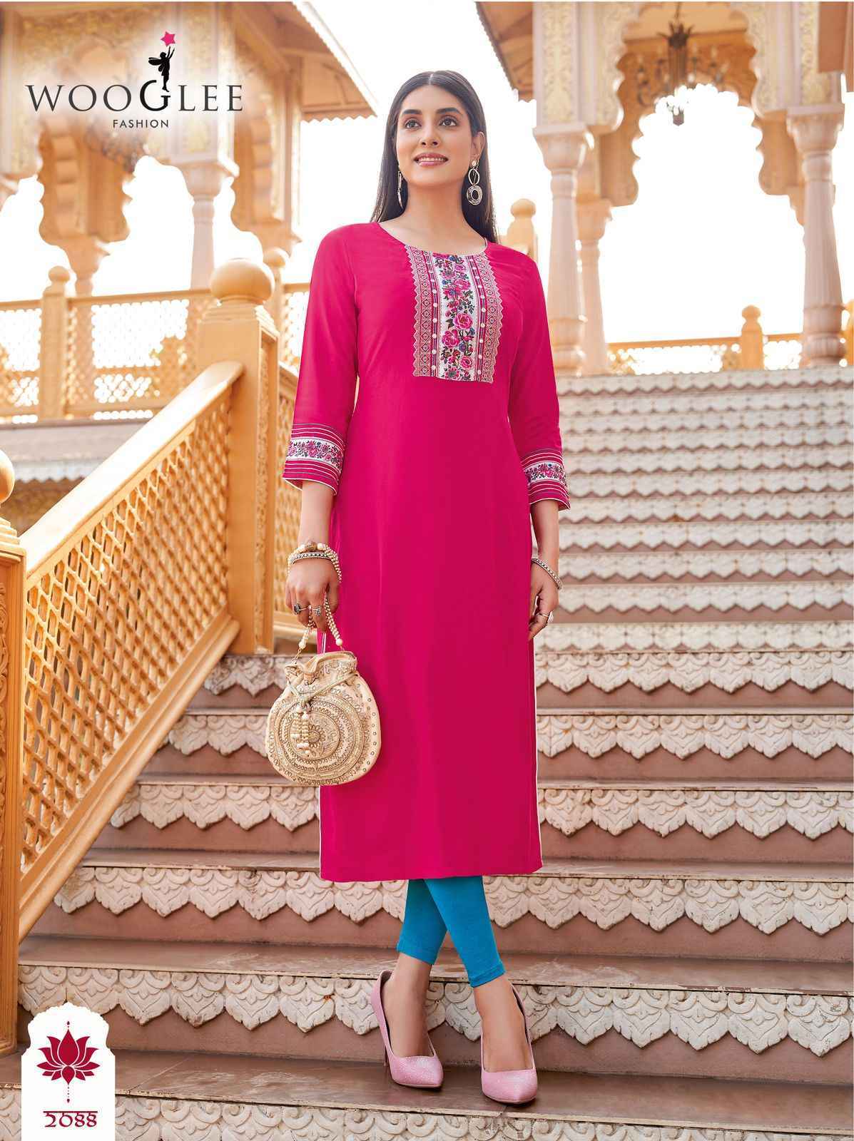 Wooglee Barbella Vol-13 Rayon Kurti (6 pcs Catalogue)