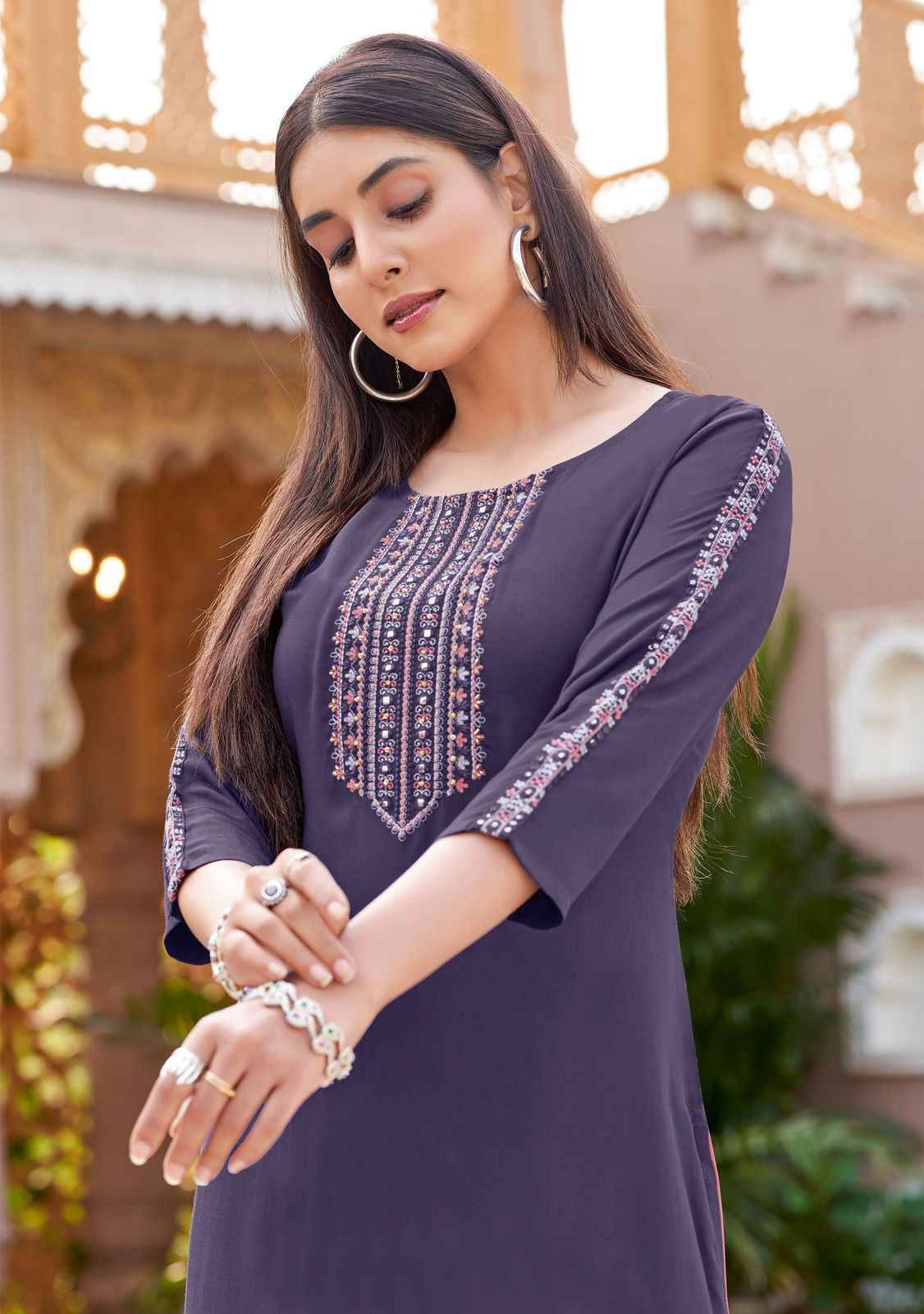 Wooglee Barbella Vol-13 Rayon Kurti (6 pcs Catalogue)
