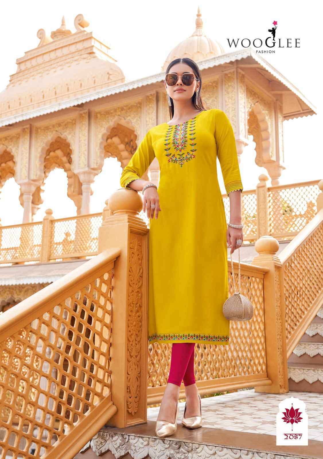 Wooglee Barbella Vol-13 Rayon Kurti (6 pcs Catalogue)