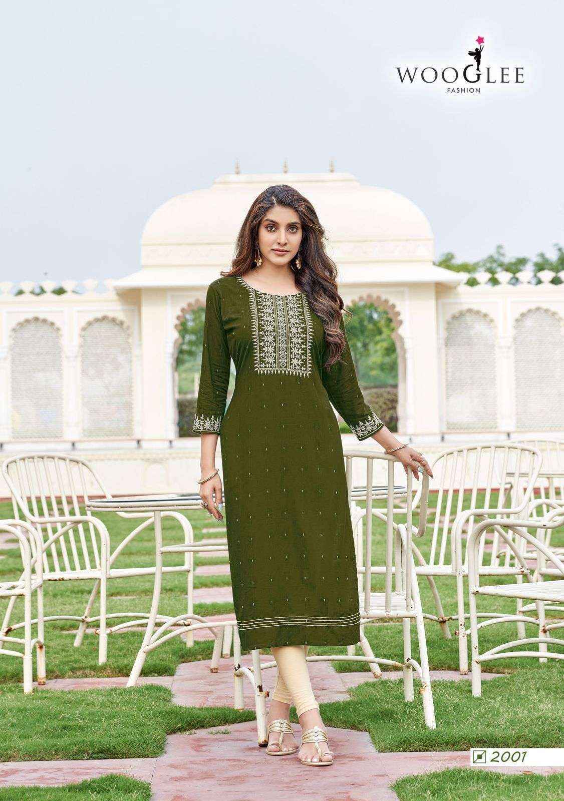 Wooglee Chitra Rayon Kurti (4 pcs Catalogue)