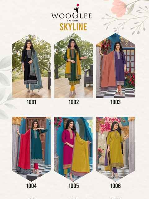 Wooglee Skyline Fancy Readymade Suit (6 pcs Catalogue)