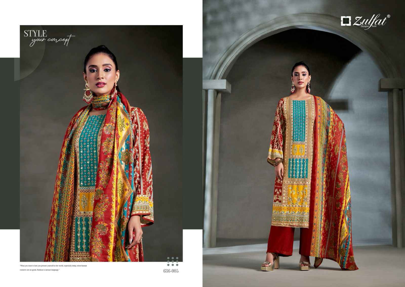 Zulfat Aayat Vol 15 Viscose Rayon Dress Material 6 pcs Catalogue