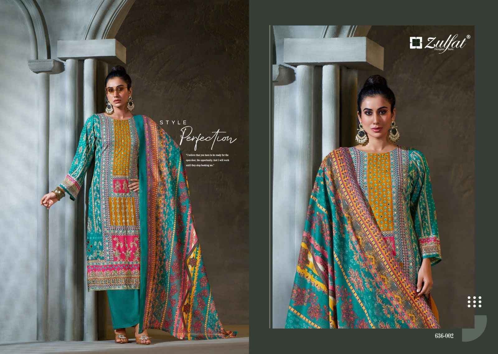 Zulfat Aayat Vol 15 Viscose Rayon Dress Material 6 pcs Catalogue