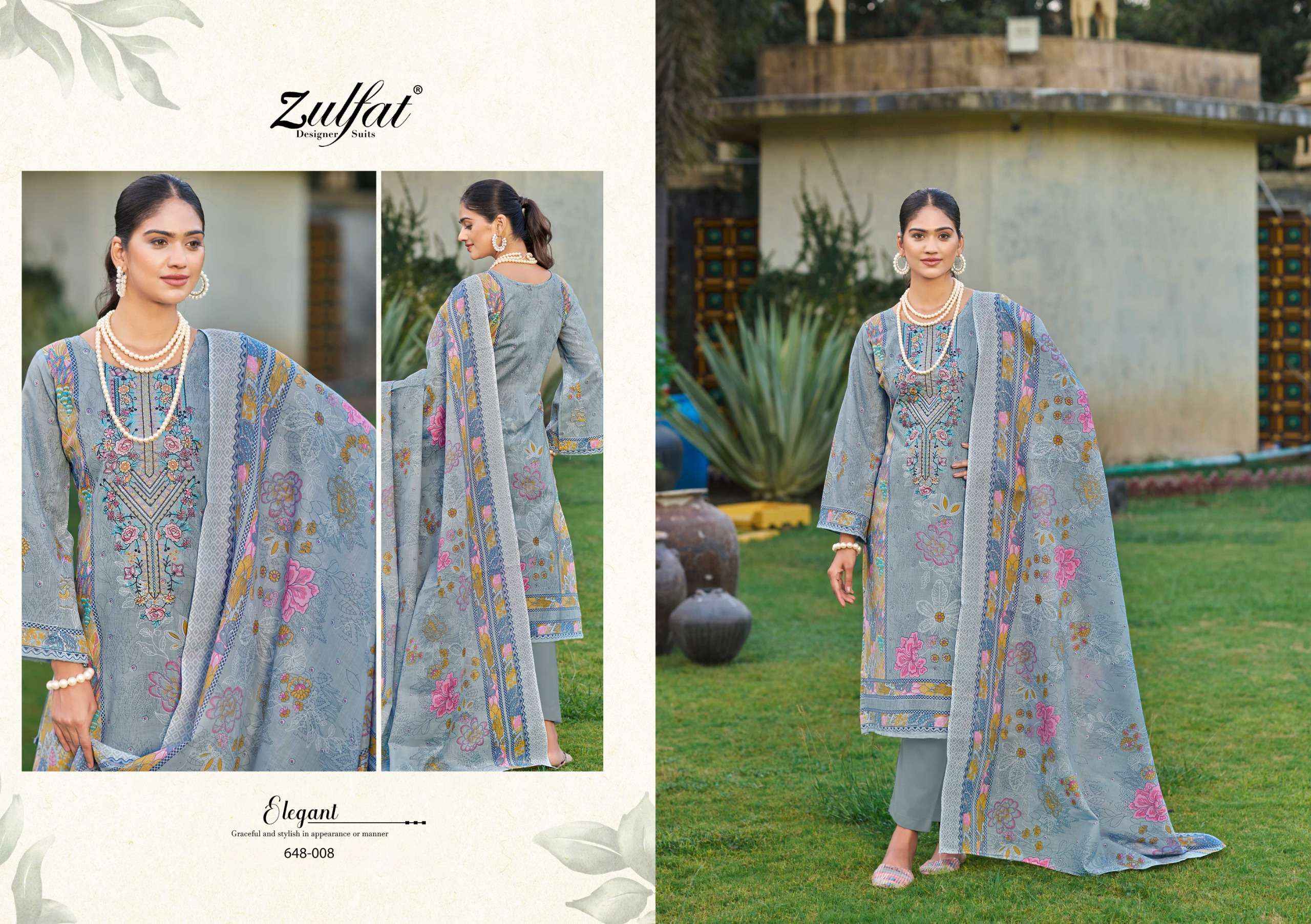 Zulfat Gulnaaz Vol 3 Cotton Dress Material 8 pcs Catalogue