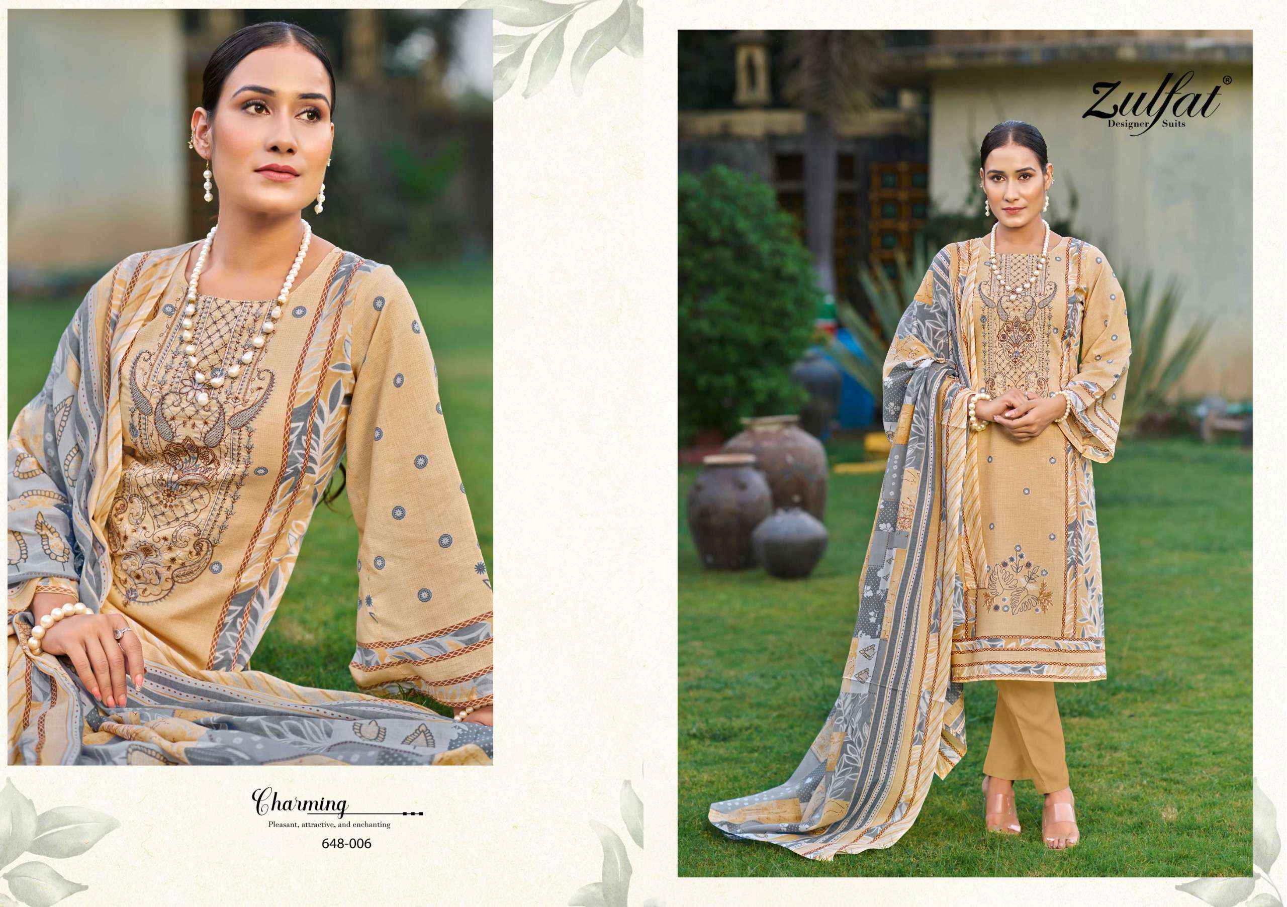 Zulfat Gulnaaz Vol 3 Cotton Dress Material 8 pcs Catalogue
