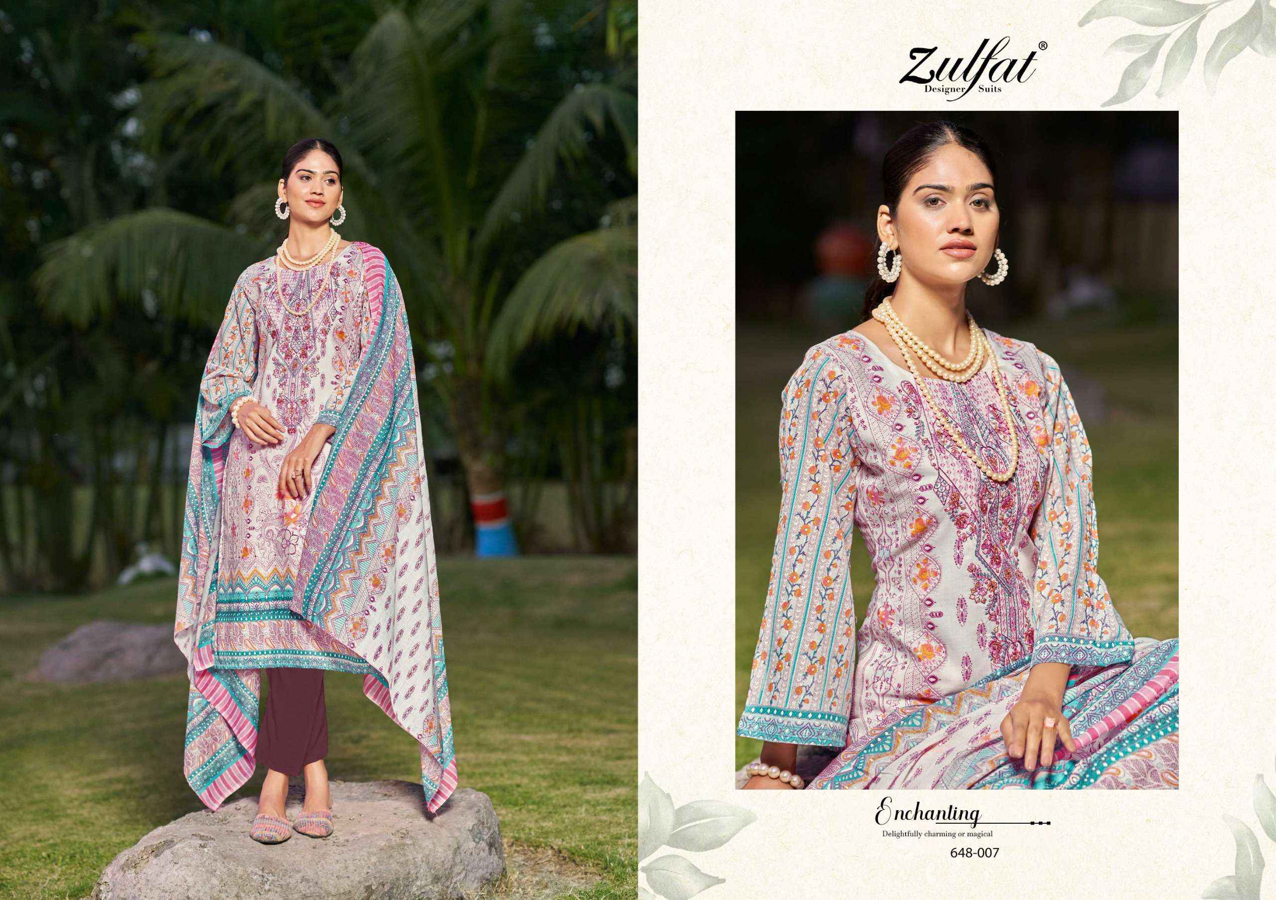 Zulfat Gulnaaz Vol 3 Cotton Dress Material 8 pcs Catalogue