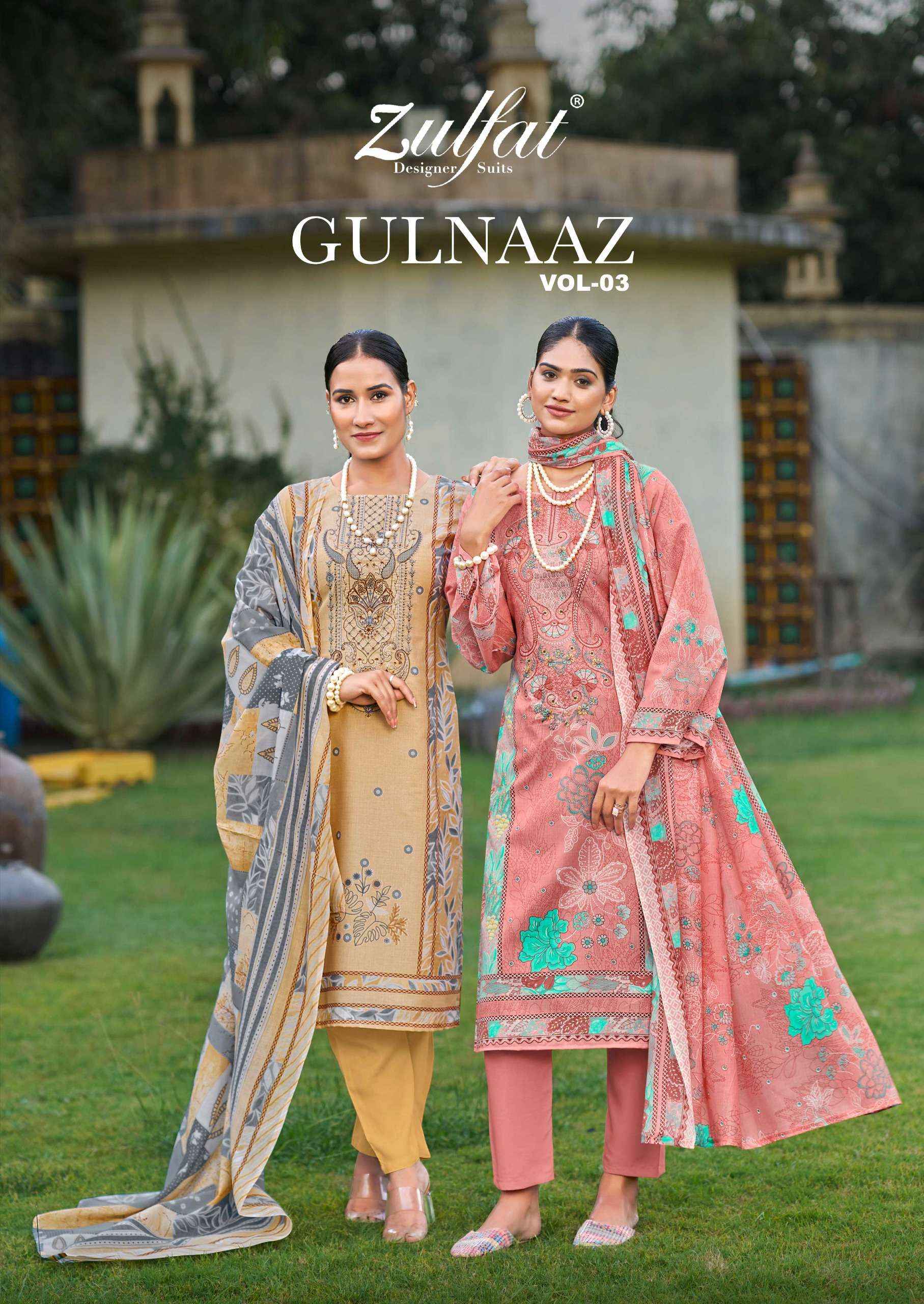 Zulfat Gulnaaz Vol 3 Cotton Dress Material 8 pcs Catalogue