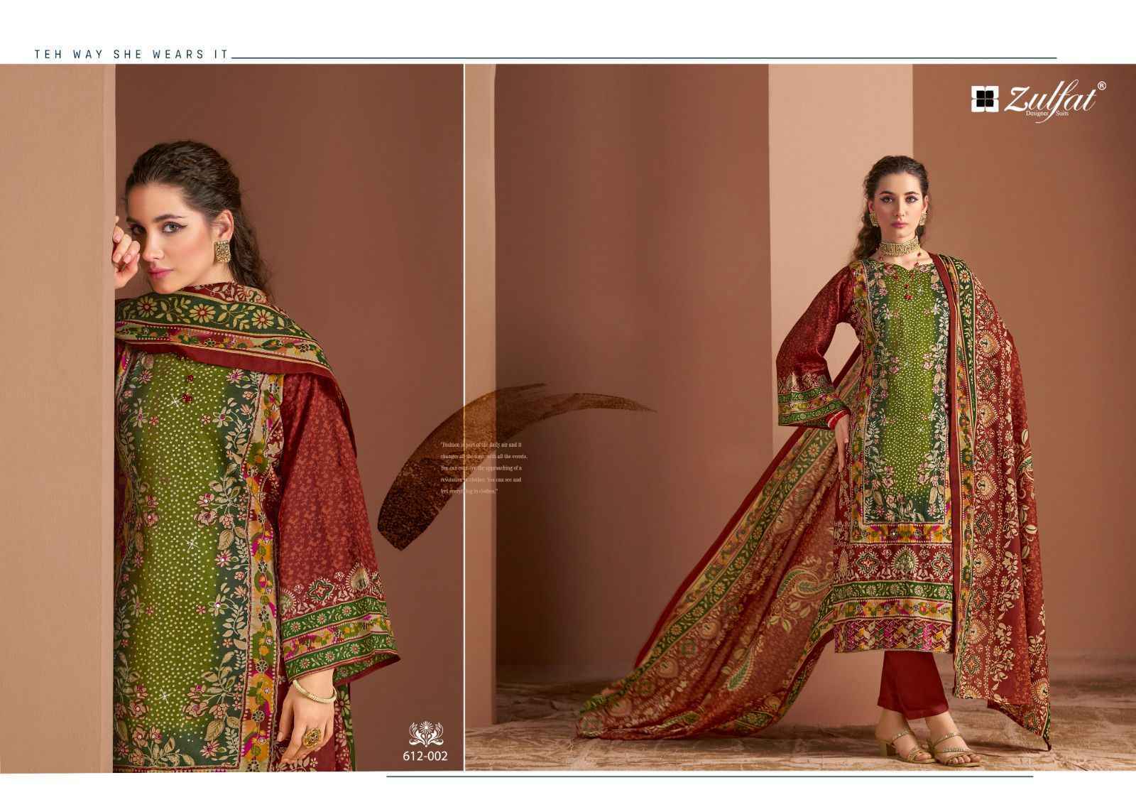 Zulfat Raabta Vol 3 Jam Cotton Dress Material 6 pcs Catalogue