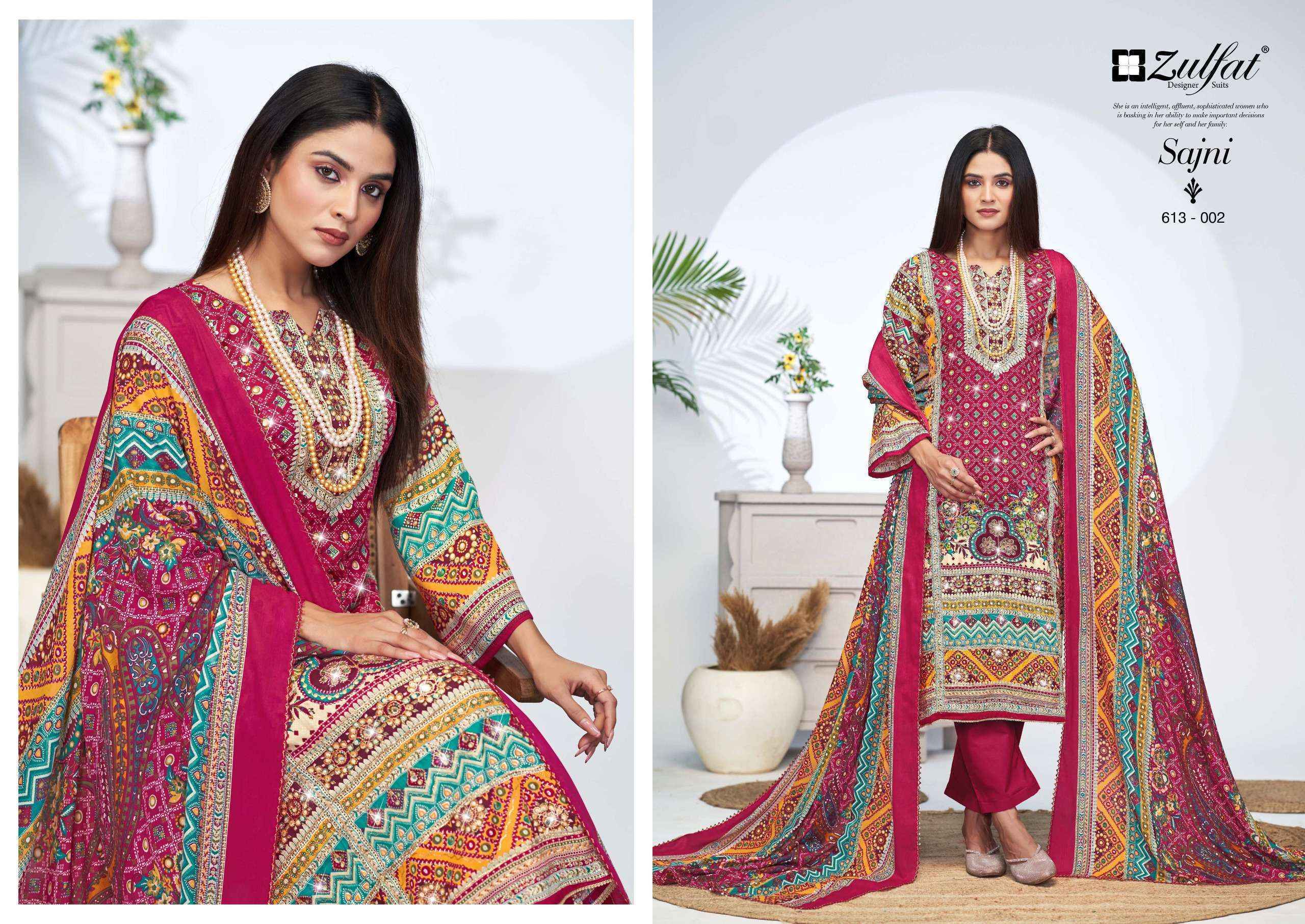 Zulfat Sajni Vol 4 Jam Cotton Dress Material 6 pcs Catalogue