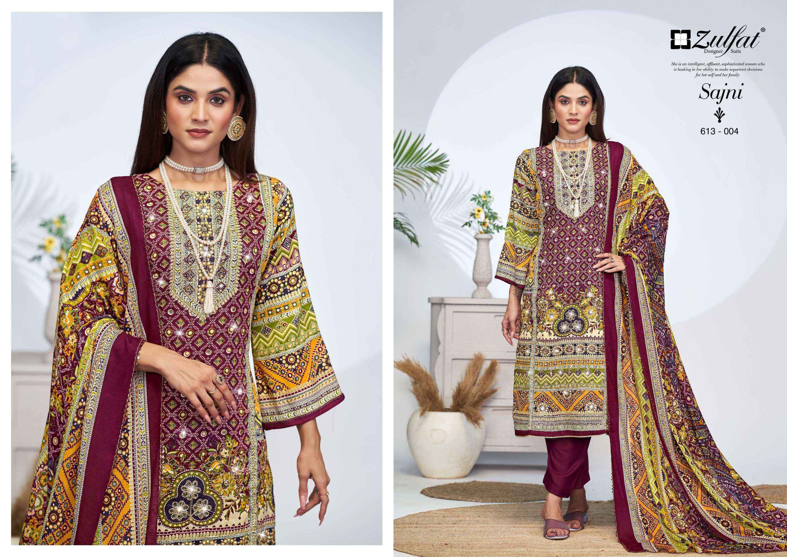 Zulfat Sajni Vol 4 Jam Cotton Dress Material 6 pcs Catalogue