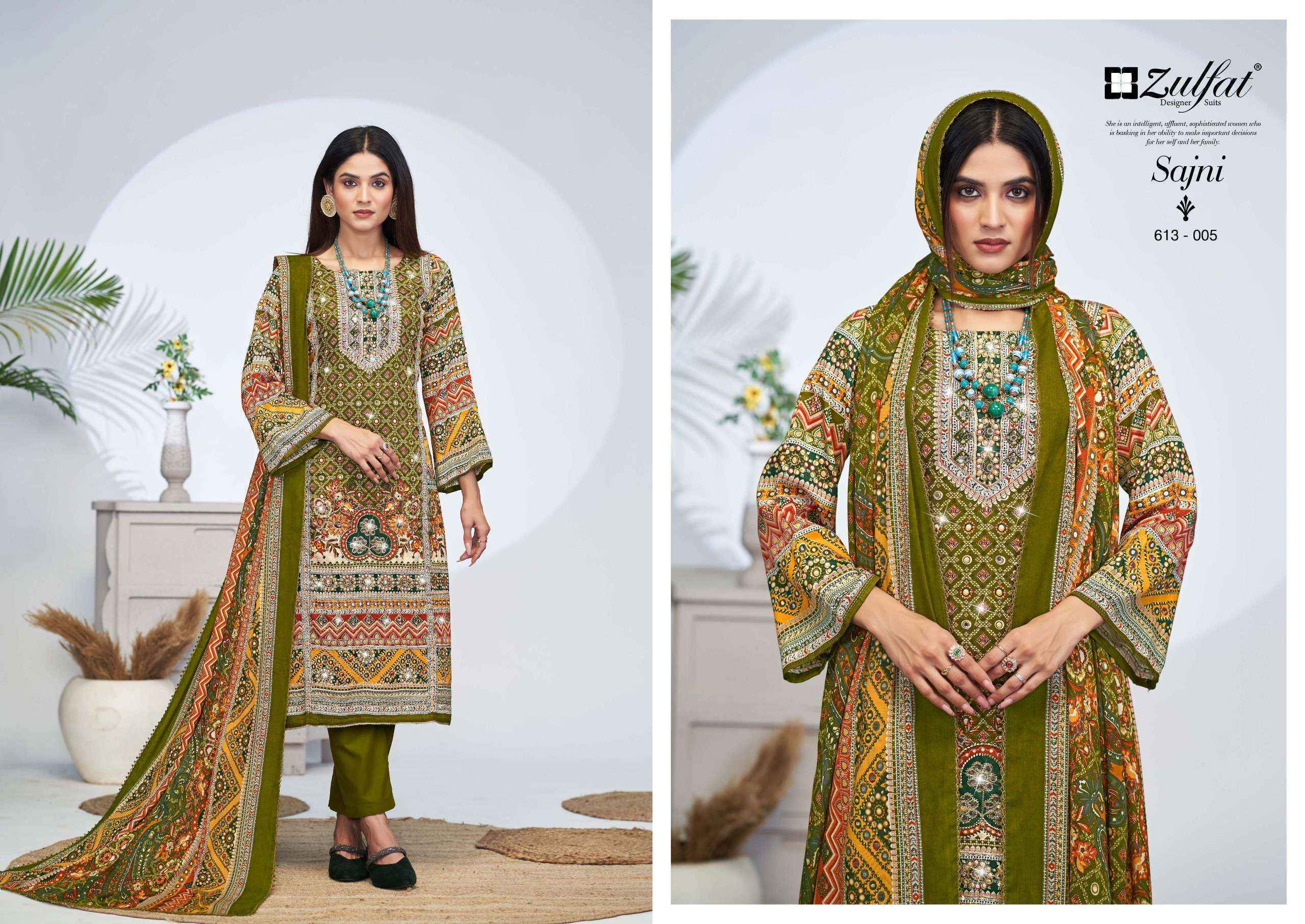 Zulfat Sajni Vol 4 Jam Cotton Dress Material 6 pcs Catalogue