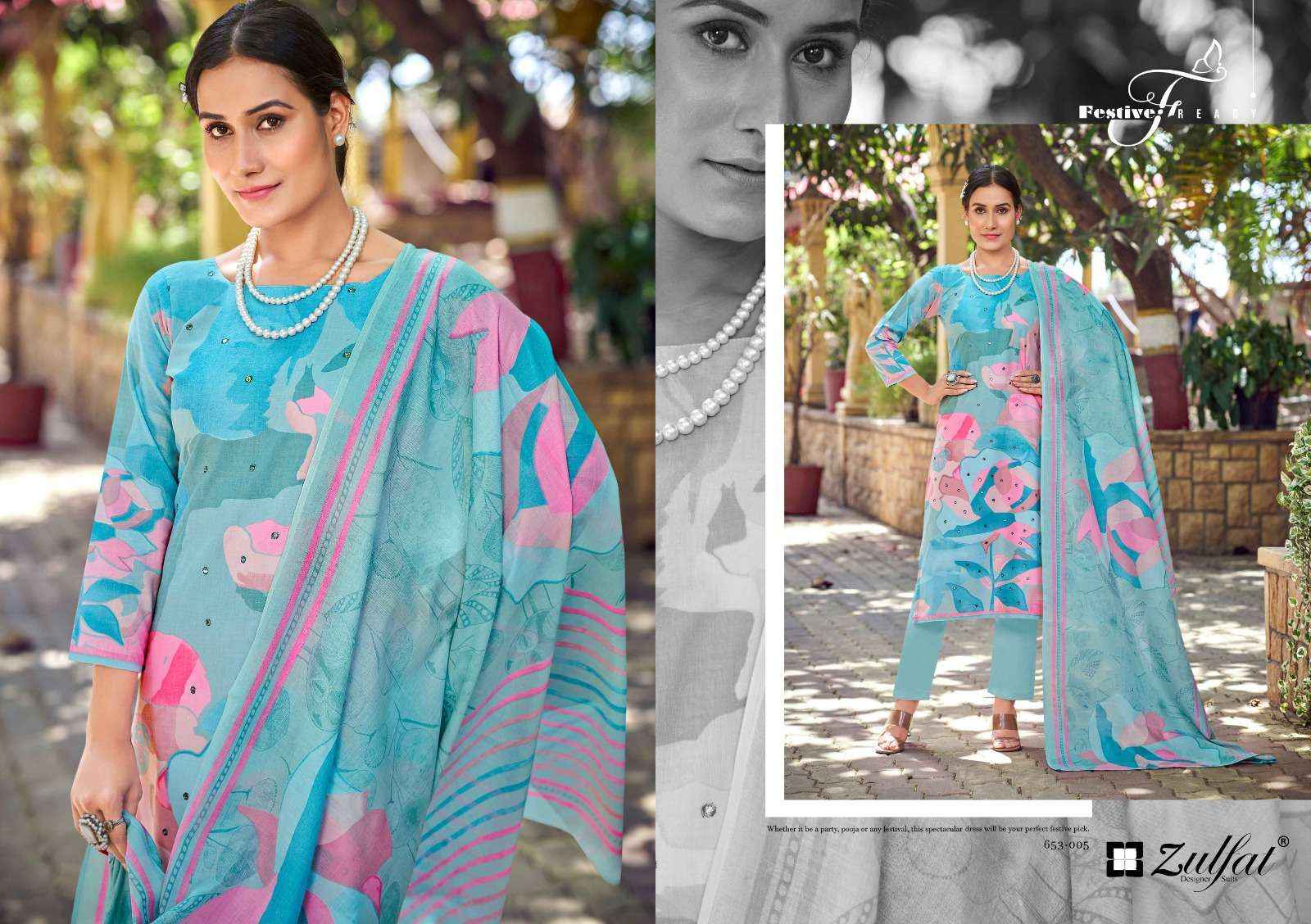 Zulfat Summer Shine Vol 2 Cotton Dress Material 6 pcs Catalogue
