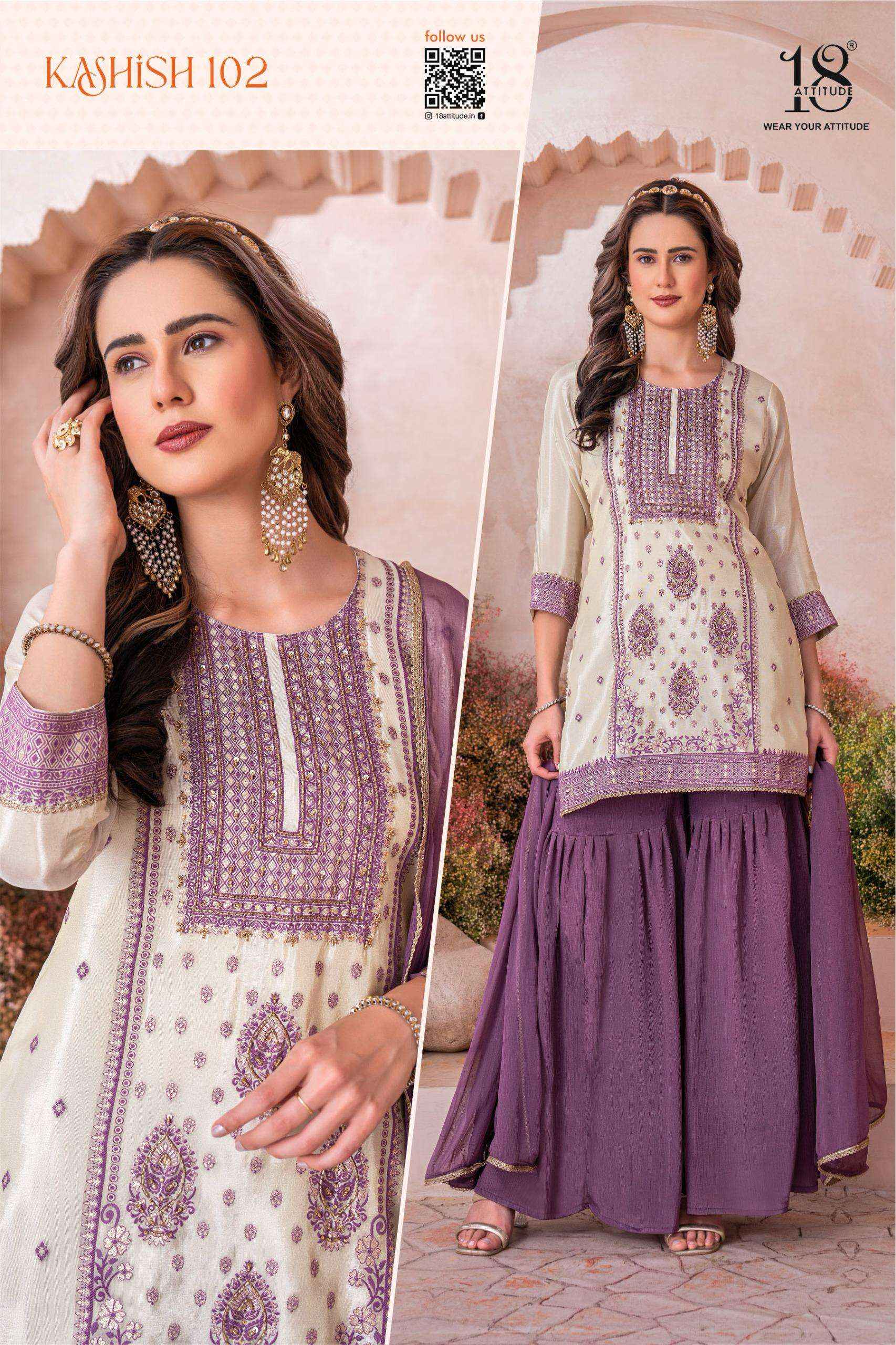 18 Attitude Kashish Viscouse Kurti Combo 5 pcs Catalogue