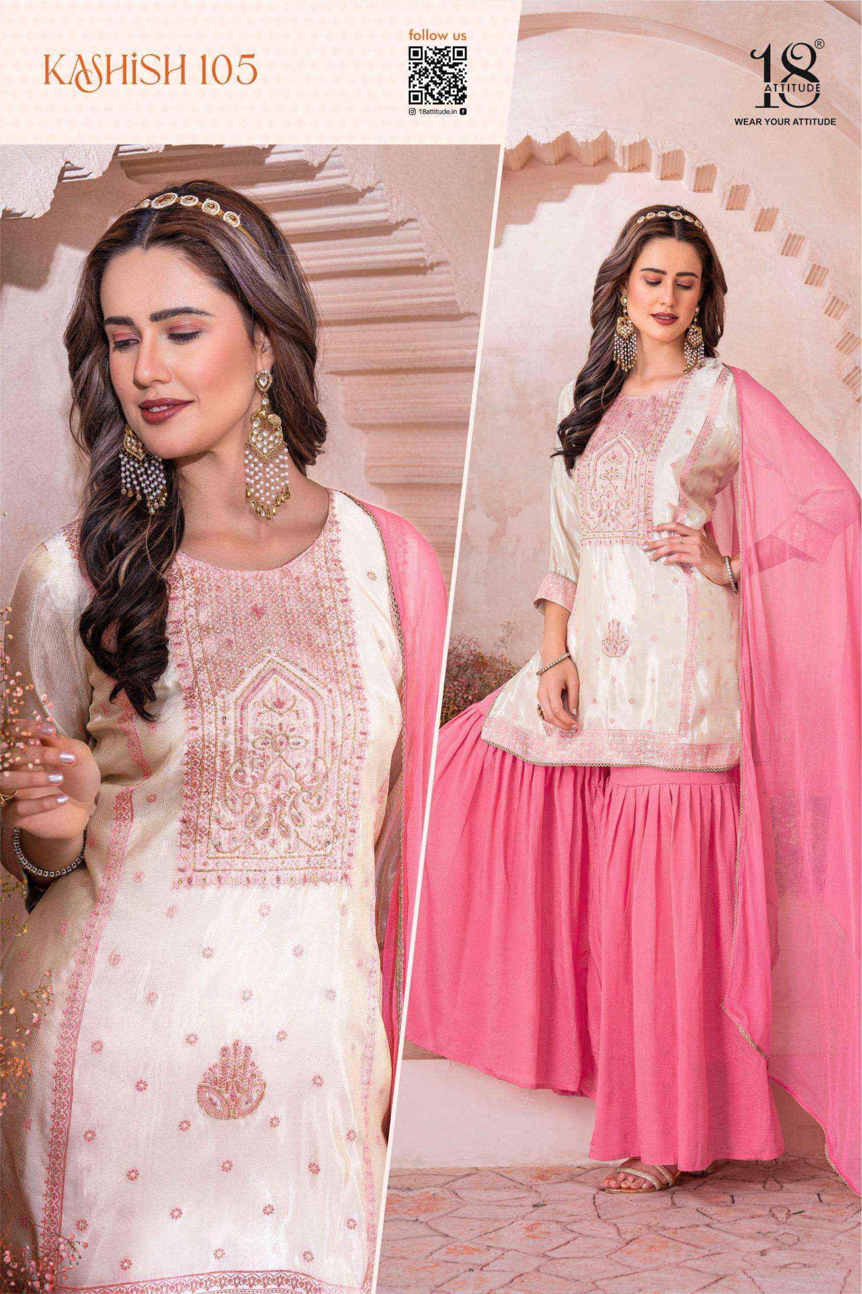18 Attitude Kashish Viscouse Kurti Combo 5 pcs Catalogue