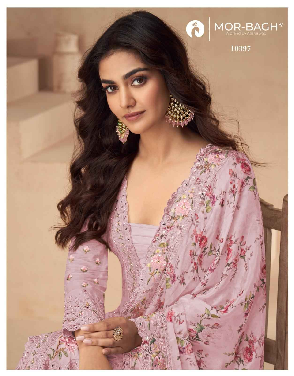 Aashirwad Creation Aarna Color Plus Readymade Chinon Silk Dress 5 pcs Catalogue