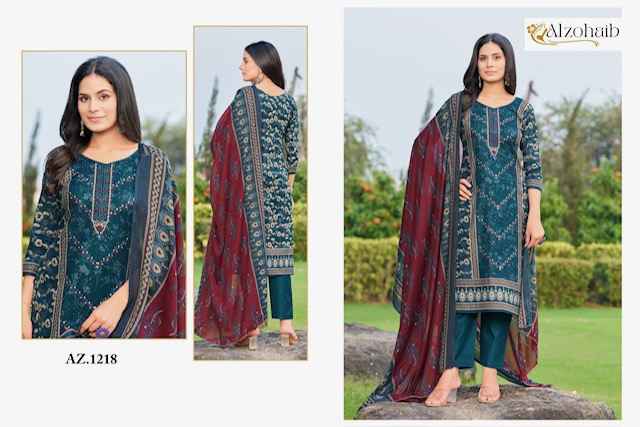 Alzohaib Sapphire Vol 1 Cotton Dress Material 4 pcs Catalogue