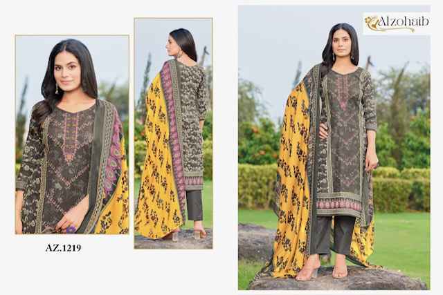 Alzohaib Sapphire Vol 1 Cotton Dress Material 4 pcs Catalogue