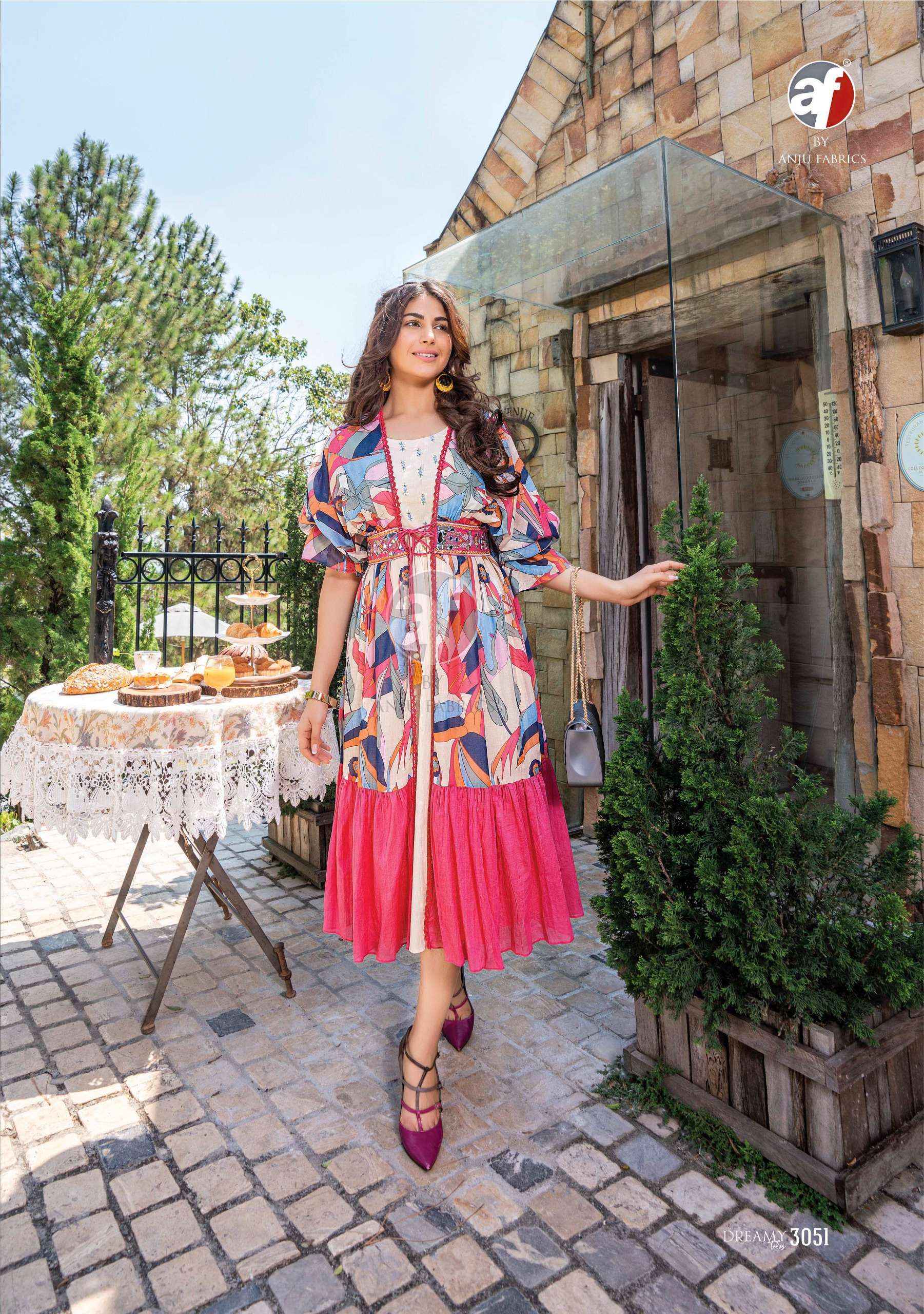 Anju Fabrics Dreamy Tales Cotton Mindi Gown 6 pcs Catalogue