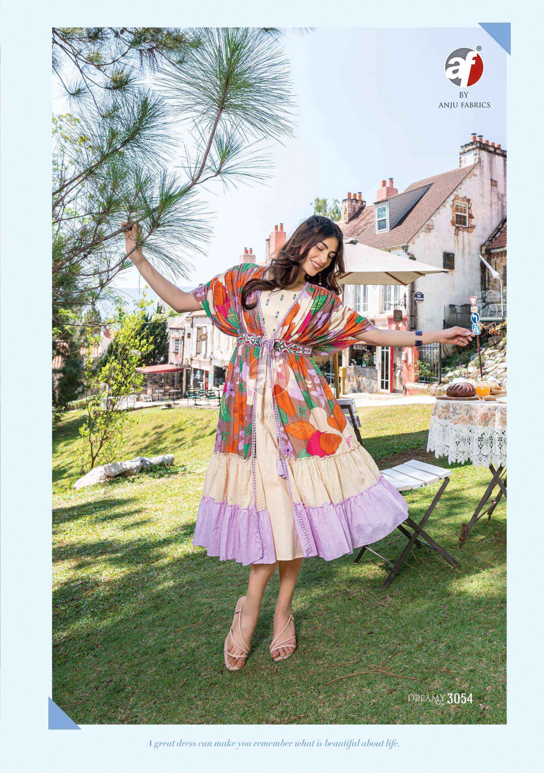 Anju Fabrics Dreamy Tales Cotton Mindi Gown 6 pcs Catalogue