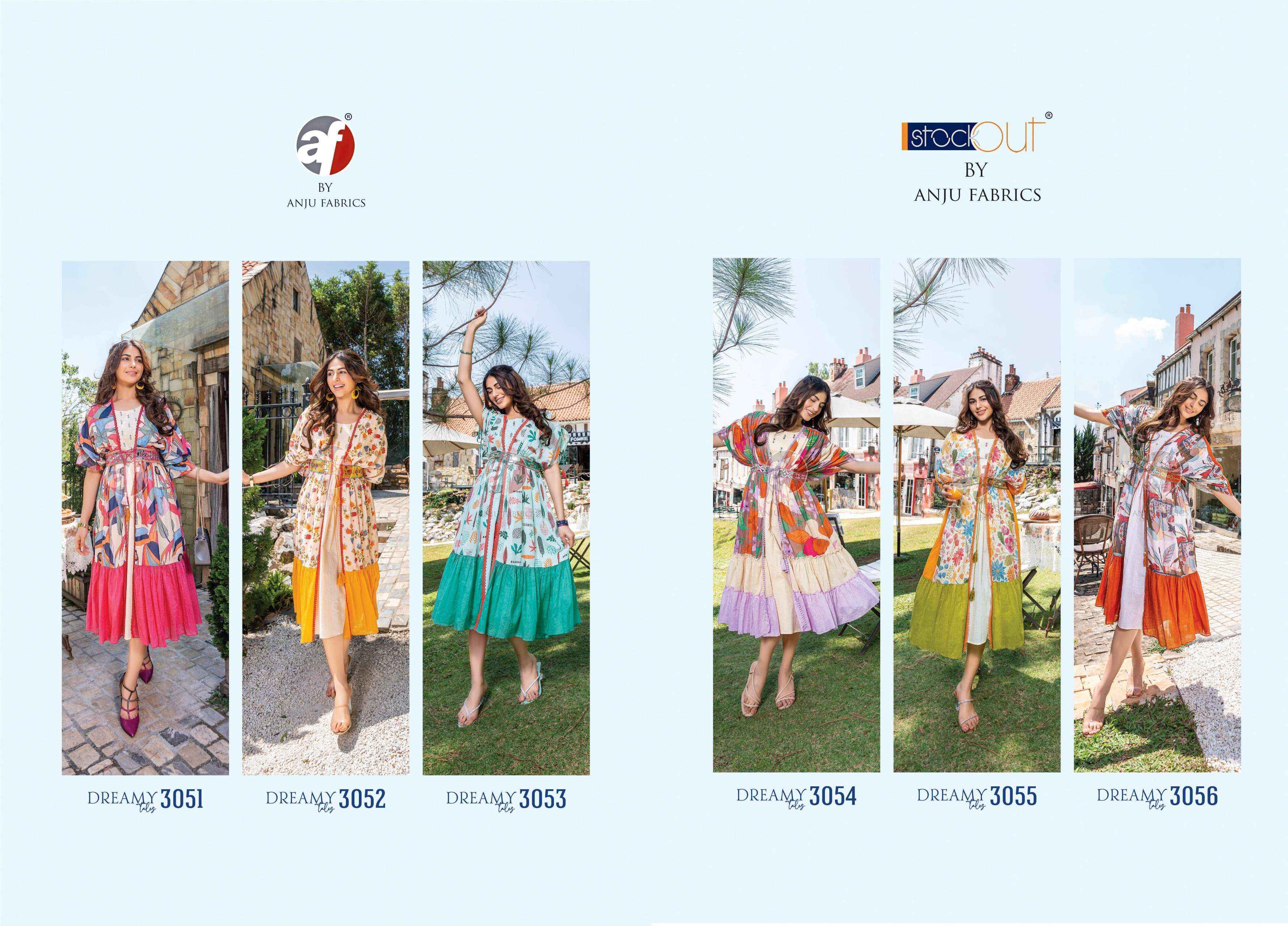 Anju Fabrics Dreamy Tales Cotton Mindi Gown 6 pcs Catalogue