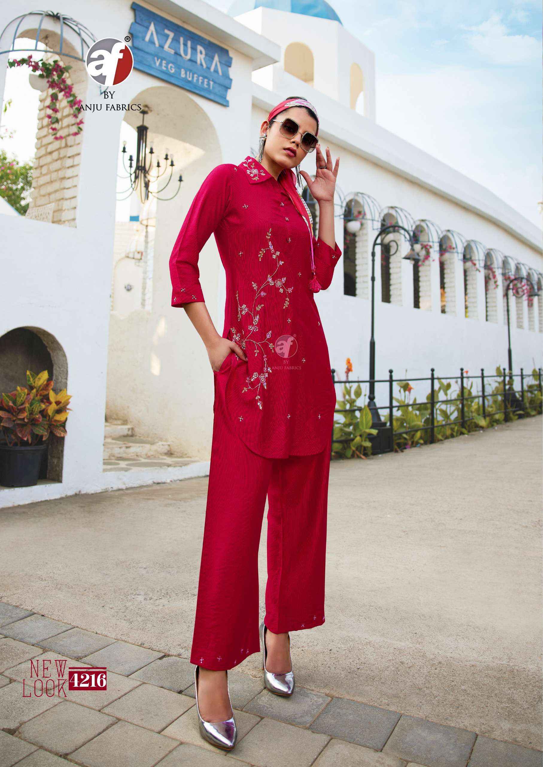 Anju Fabrics Fusion Vol 5 Viscose Kurti With Bottom 6 pcs Catalogue