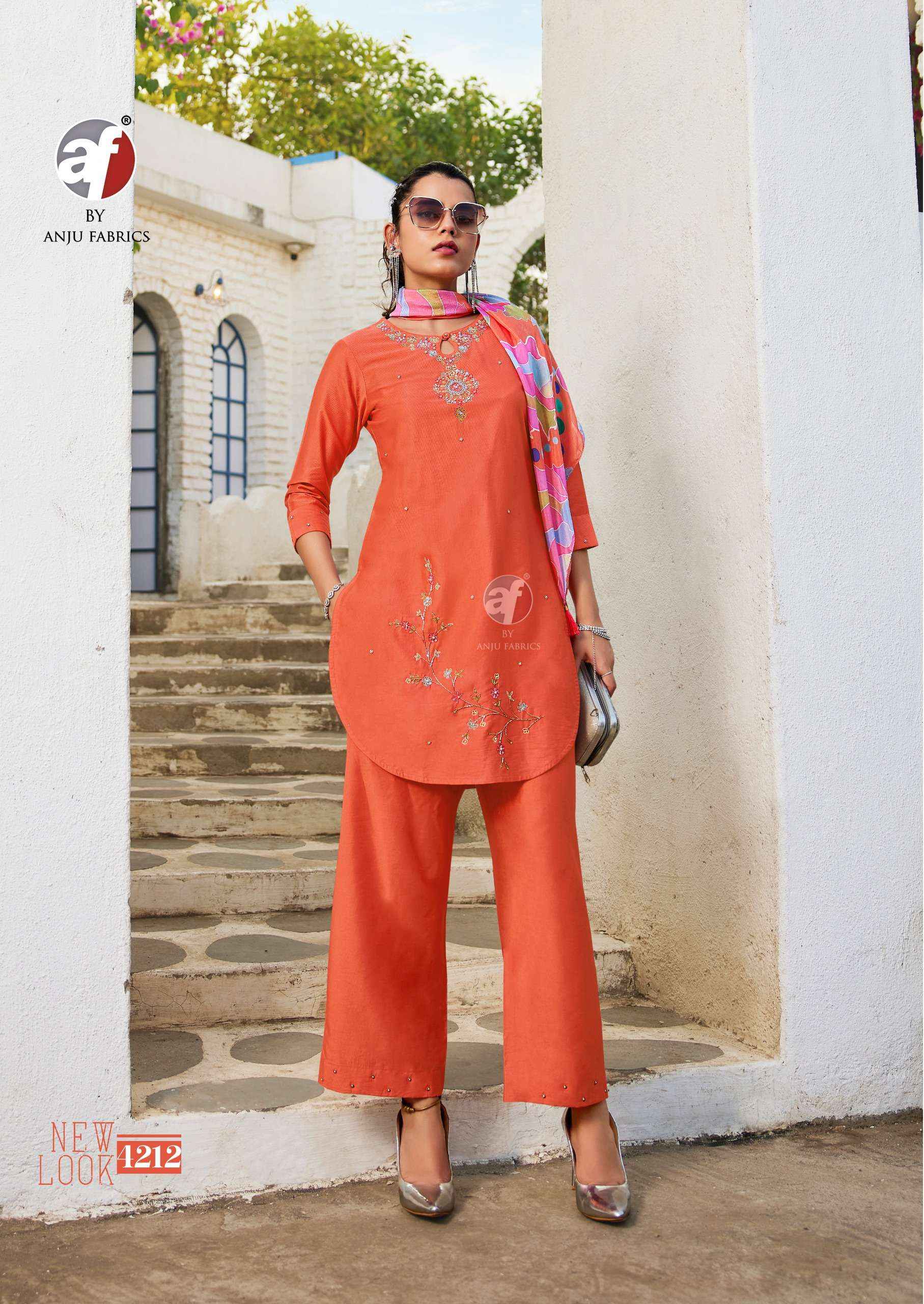 Anju Fabrics Fusion Vol 5 Viscose Kurti With Bottom 6 pcs Catalogue