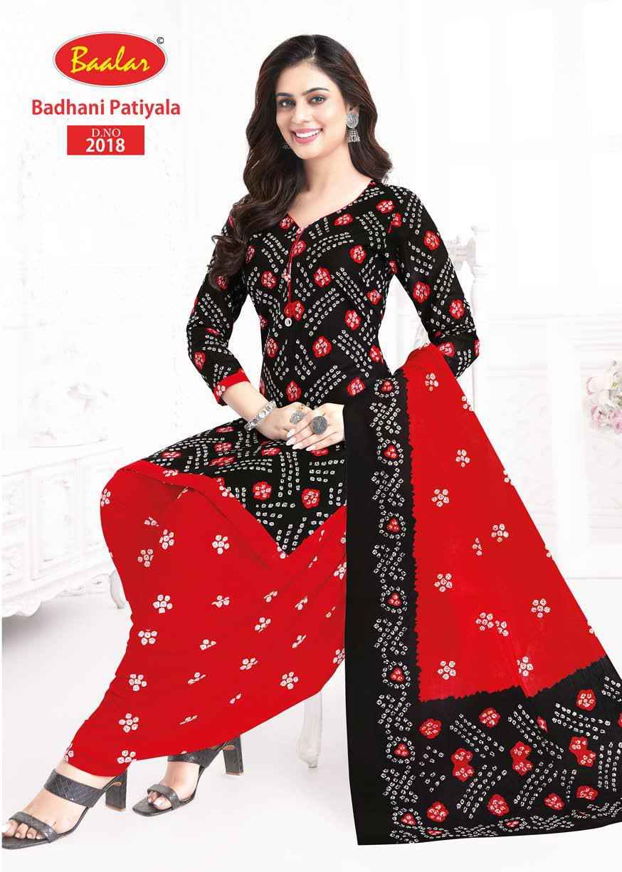 Baalar Bandhani Patiyala Vol 2 Cotton Dress Material 12 pcs Catalogue