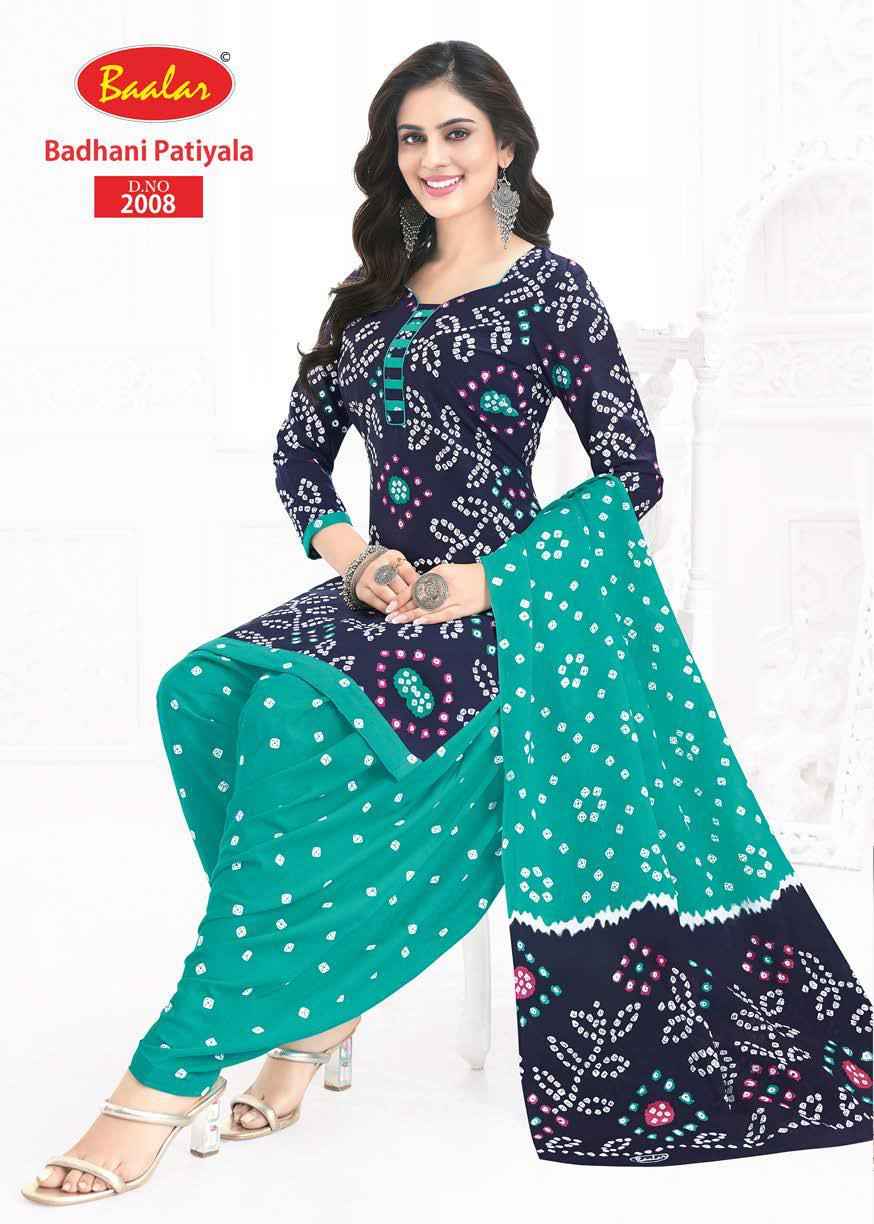 Baalar Bandhani Patiyala Vol 2 Cotton Dress Material 12 pcs Catalogue