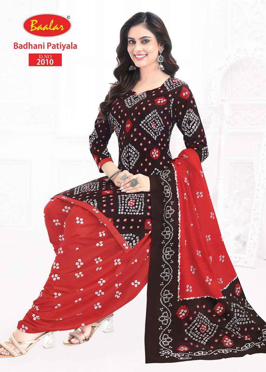 Baalar Bandhani Patiyala Vol 2 Cotton Dress Material 12 pcs Catalogue