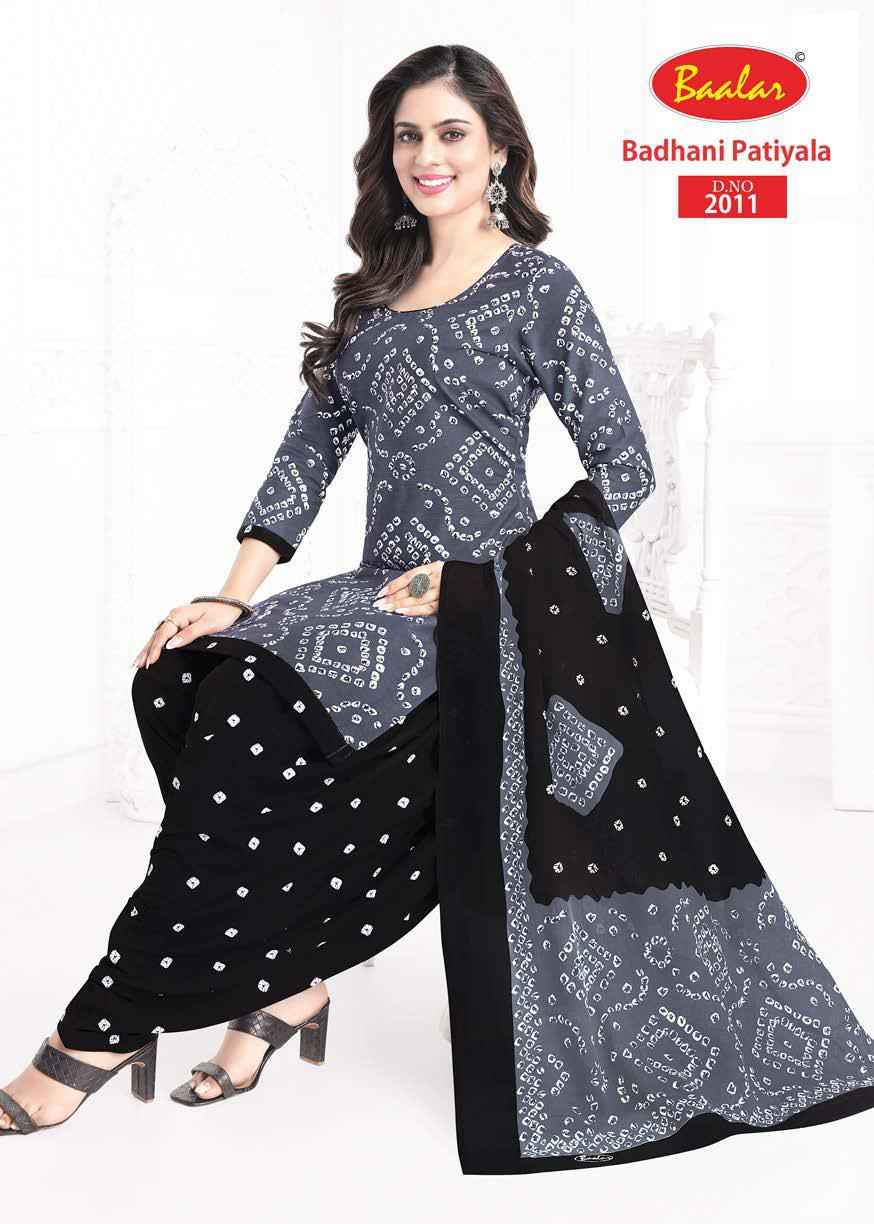 Baalar Bandhani Patiyala Vol 2 Cotton Dress Material 12 pcs Catalogue