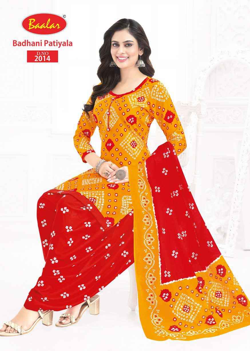 Baalar Bandhani Patiyala Vol 2 Cotton Dress Material 12 pcs Catalogue