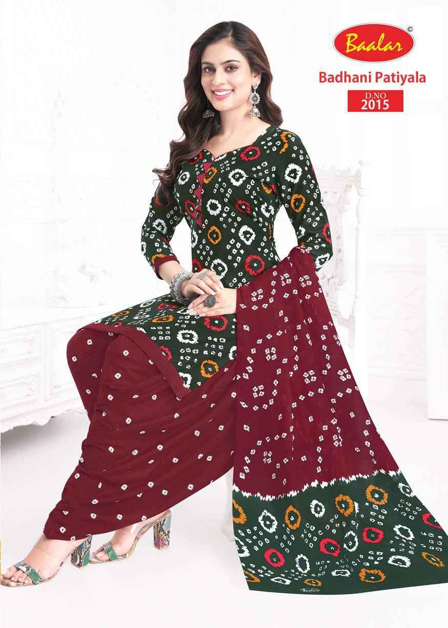 Baalar Bandhani Patiyala Vol 2 Cotton Dress Material 12 pcs Catalogue