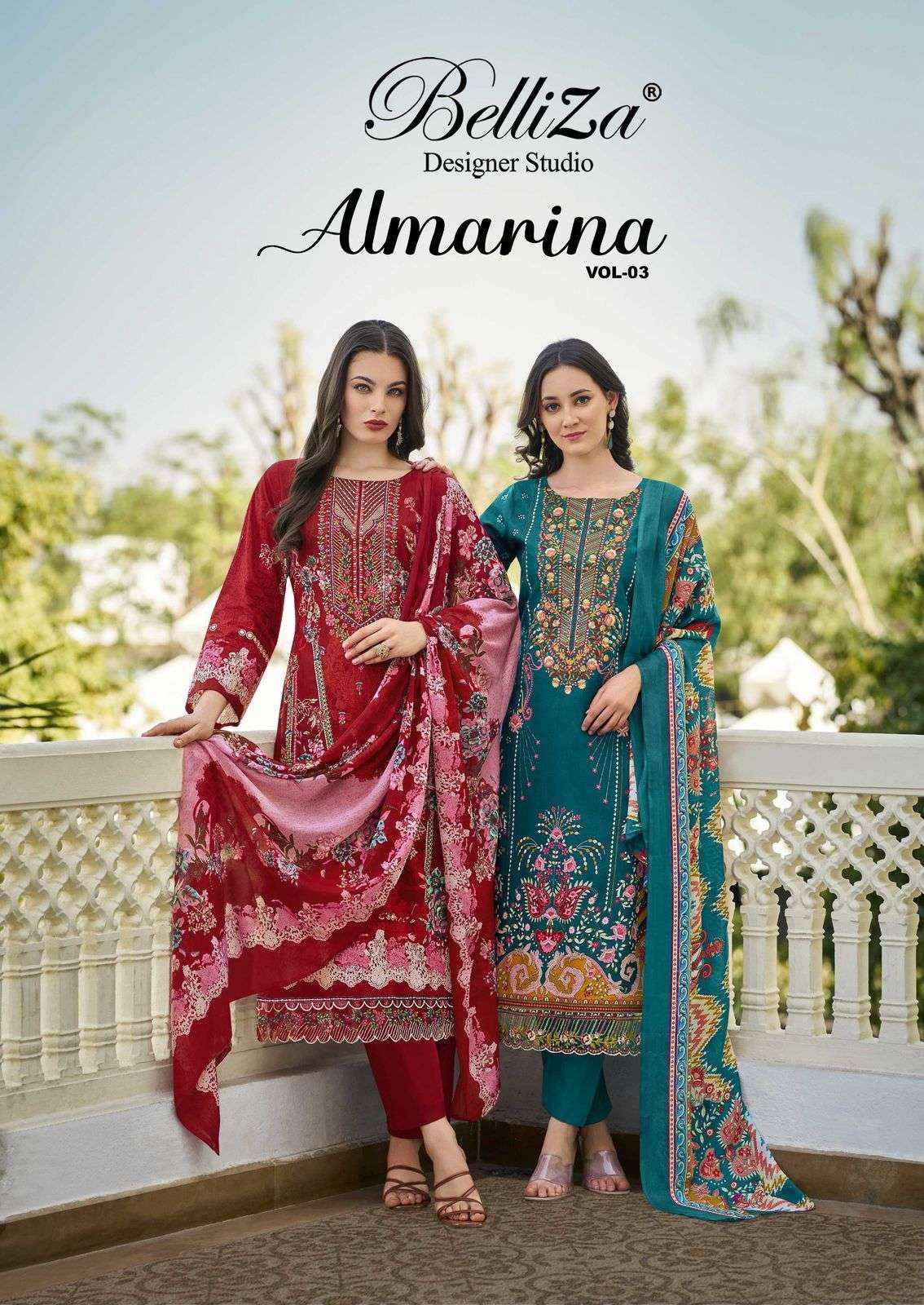 Belliza Almarina Cotton Dress Material 8 pcs Cataloge