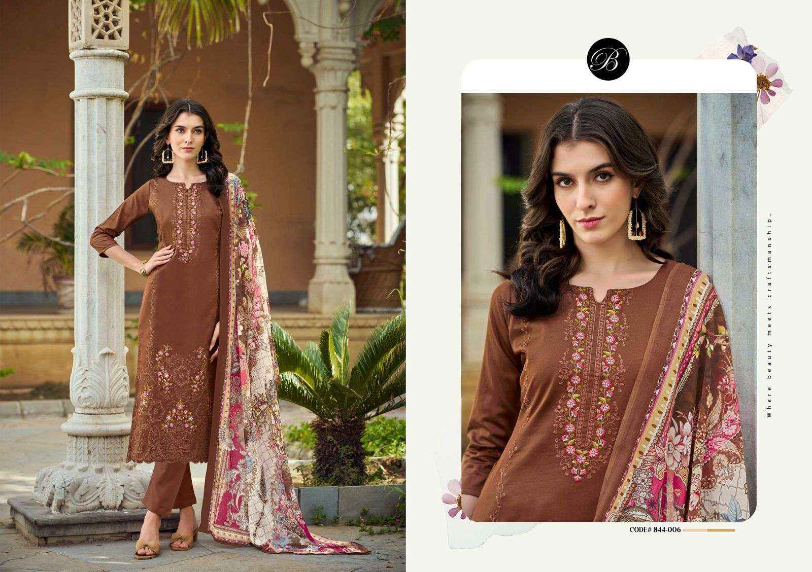 Belliza Zarqash Vol 5 Jam Cotton Dress Material 6 pcs Catalogue