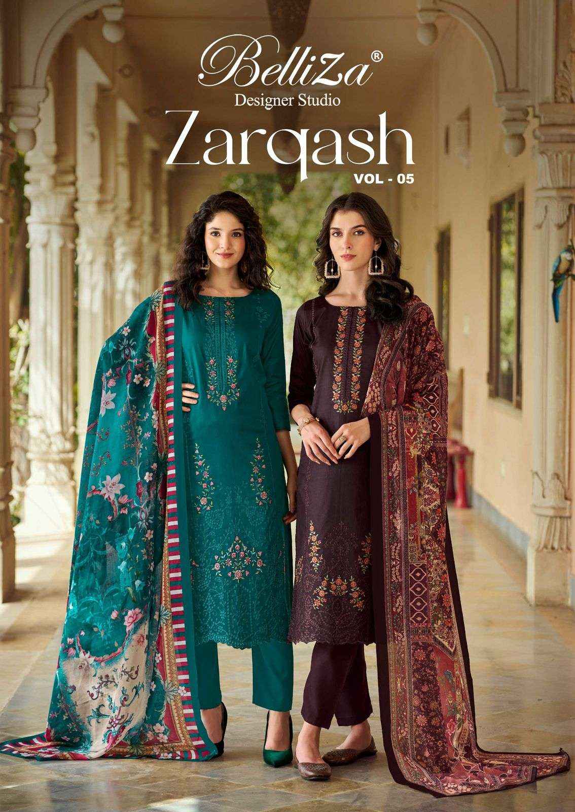 Belliza Zarqash Vol 5 Jam Cotton Dress Material 6 pcs Catalogue