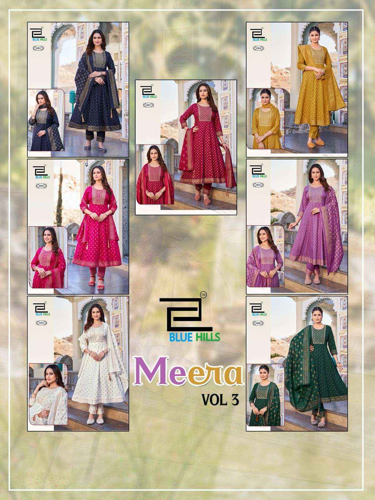 Blue Hills Meera Vol 3 Rayon Kurti Combo 7 pcs Catalogue