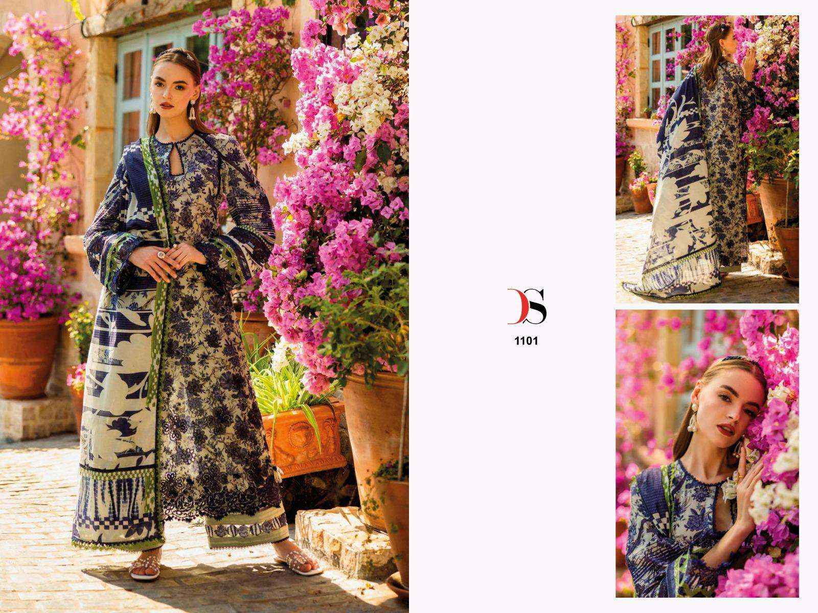Deepsy Elaf Chikankari Premium Lawn 26 Cotton Dress Material 7 pcs Catalogue