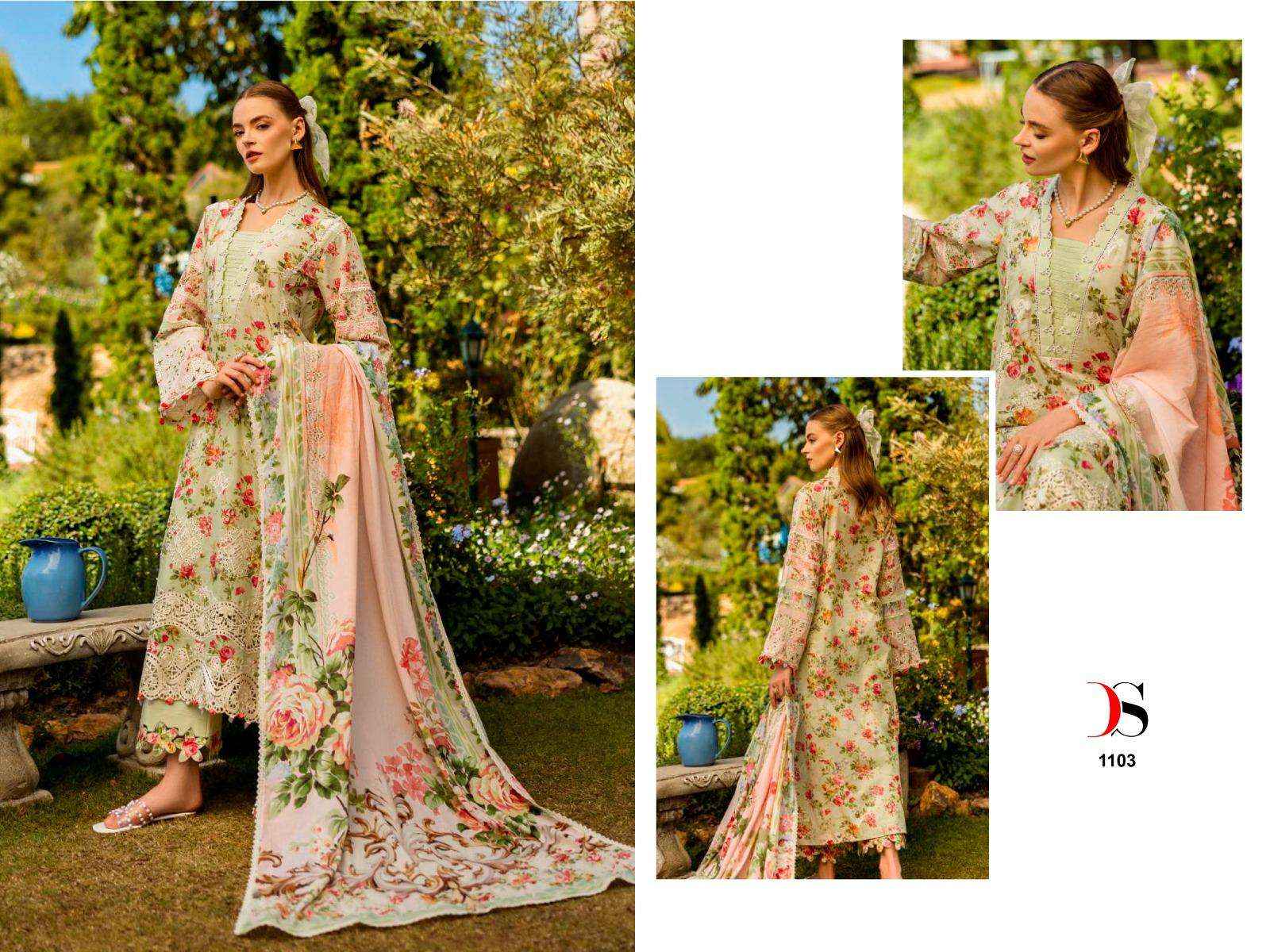 Deepsy Elaf Chikankari Premium Lawn 26 Cotton Dress Material 7 pcs Catalogue