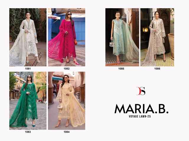 Deepsy Maria B Voyage Lawn 25 Cotton Dress Material 6 pcs Catalogue