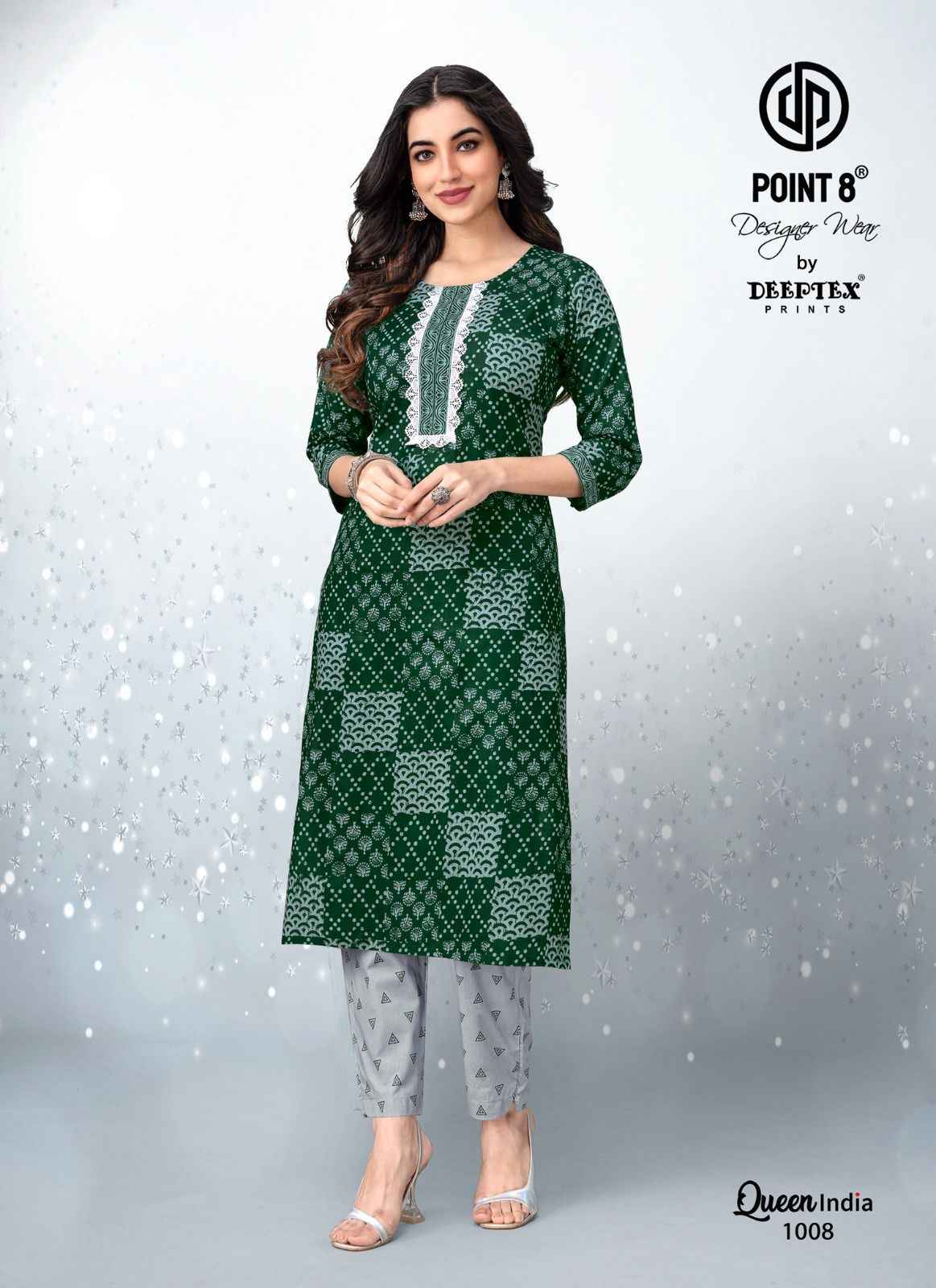 Deeptex Queen India Vol 10 Cotton Kurti With Pant 10 pcs Catalogue