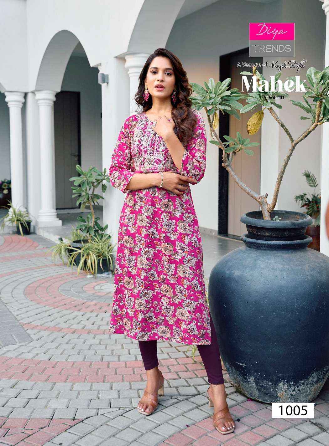 Diya Trends Mahek Vol 1 Rayon Kurti 8 pcs Catalogue