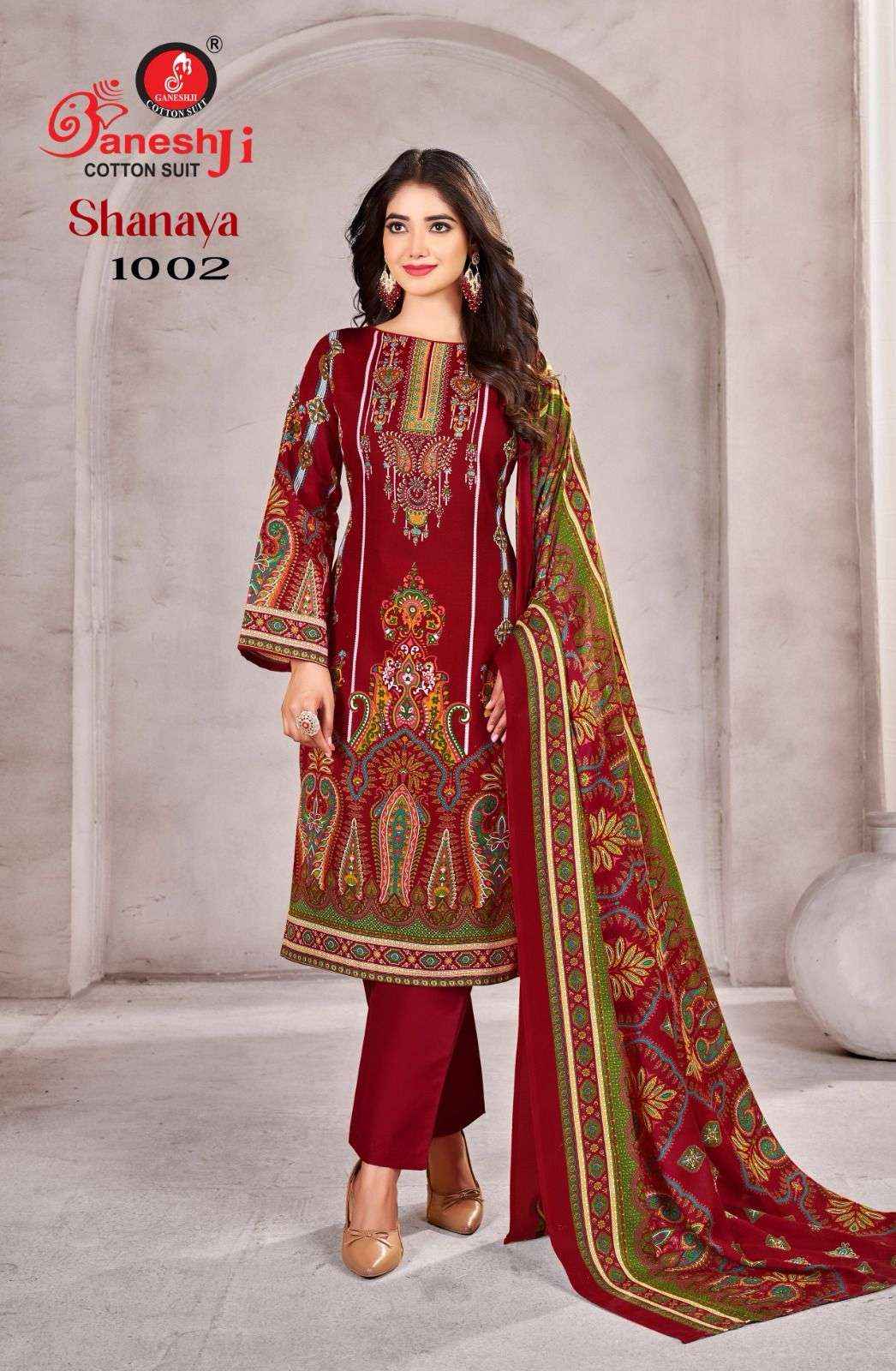 Ganesh Ji Shanaya Vol 1 Cotton Dress Material 8 pcs Catalogue