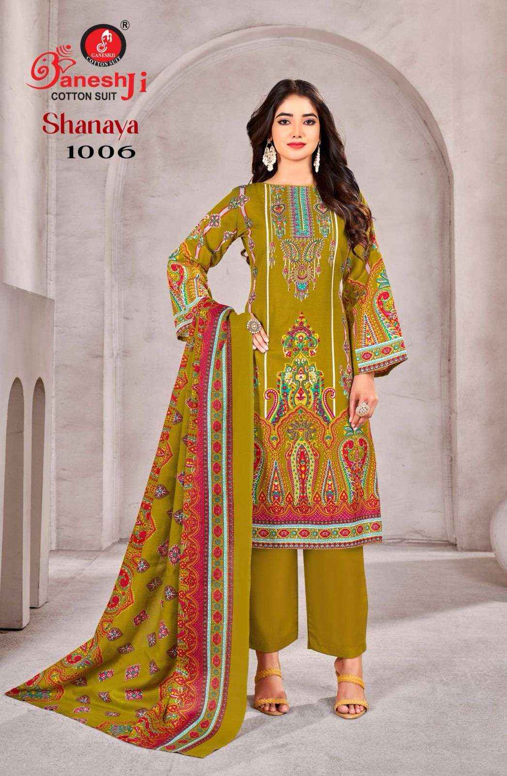 Ganesh Ji Shanaya Vol 1 Cotton Dress Material 8 pcs Catalogue