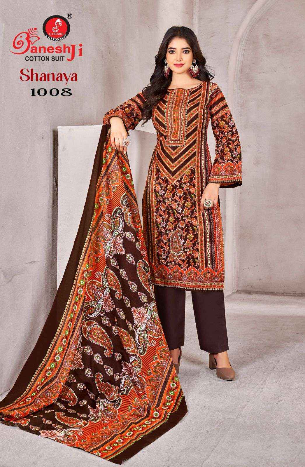 Ganesh Ji Shanaya Vol 1 Cotton Dress Material 8 pcs Catalogue